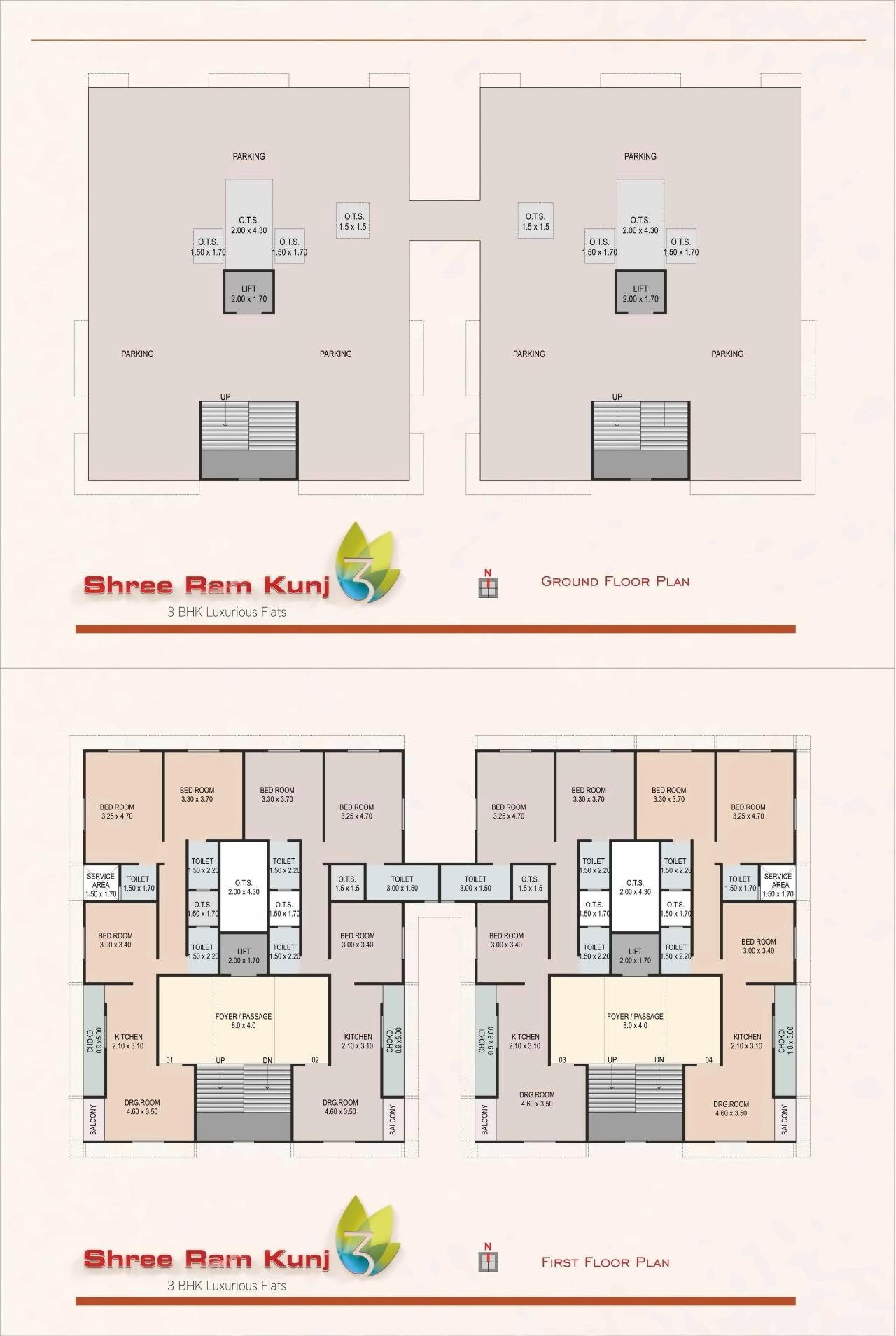 Layout of real estate project Shree Ram Kunj located at Vallabh-vidhyanagar, Anand, Gujarat