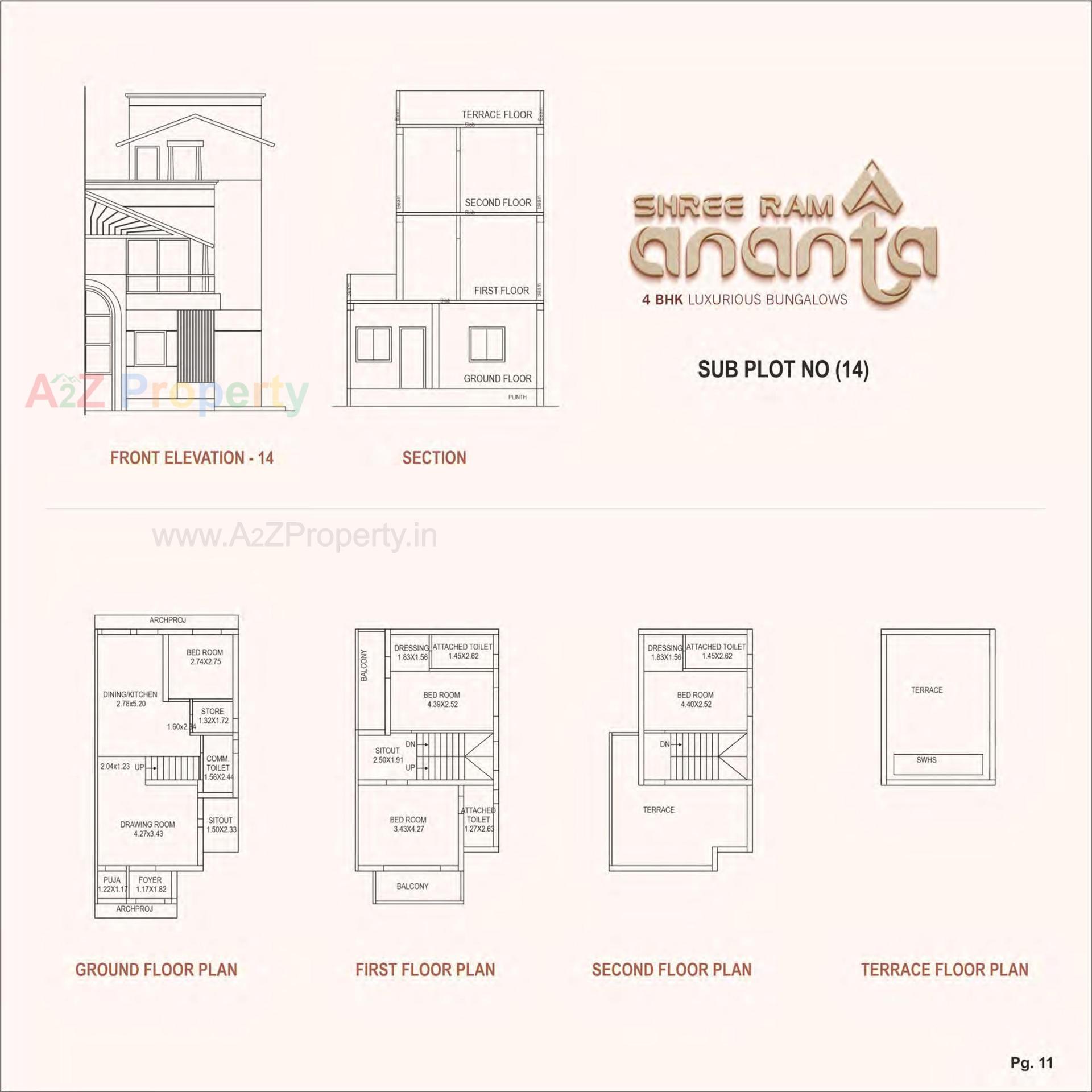 Layout of real estate project Shri Ram Ananta located at Karamsad, Anand, Gujarat