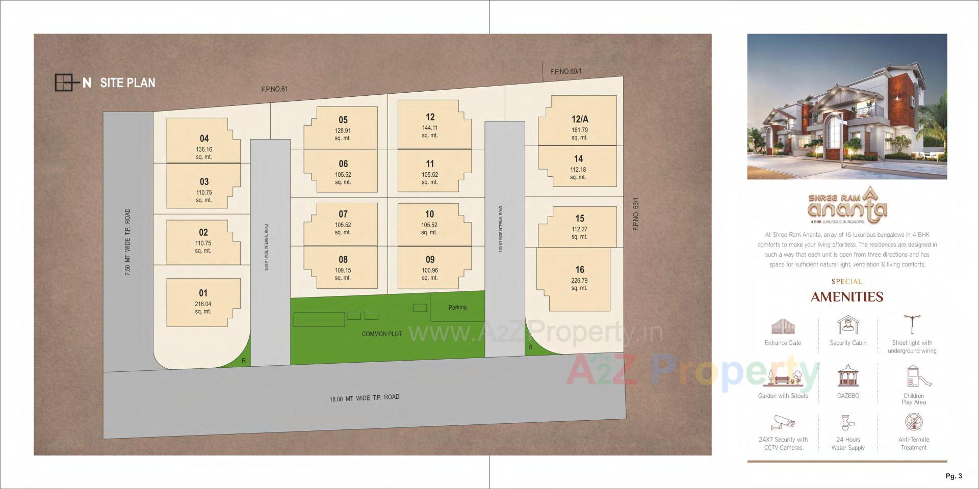 Layout of real estate project Shri Ram Ananta located at Karamsad, Anand, Gujarat
