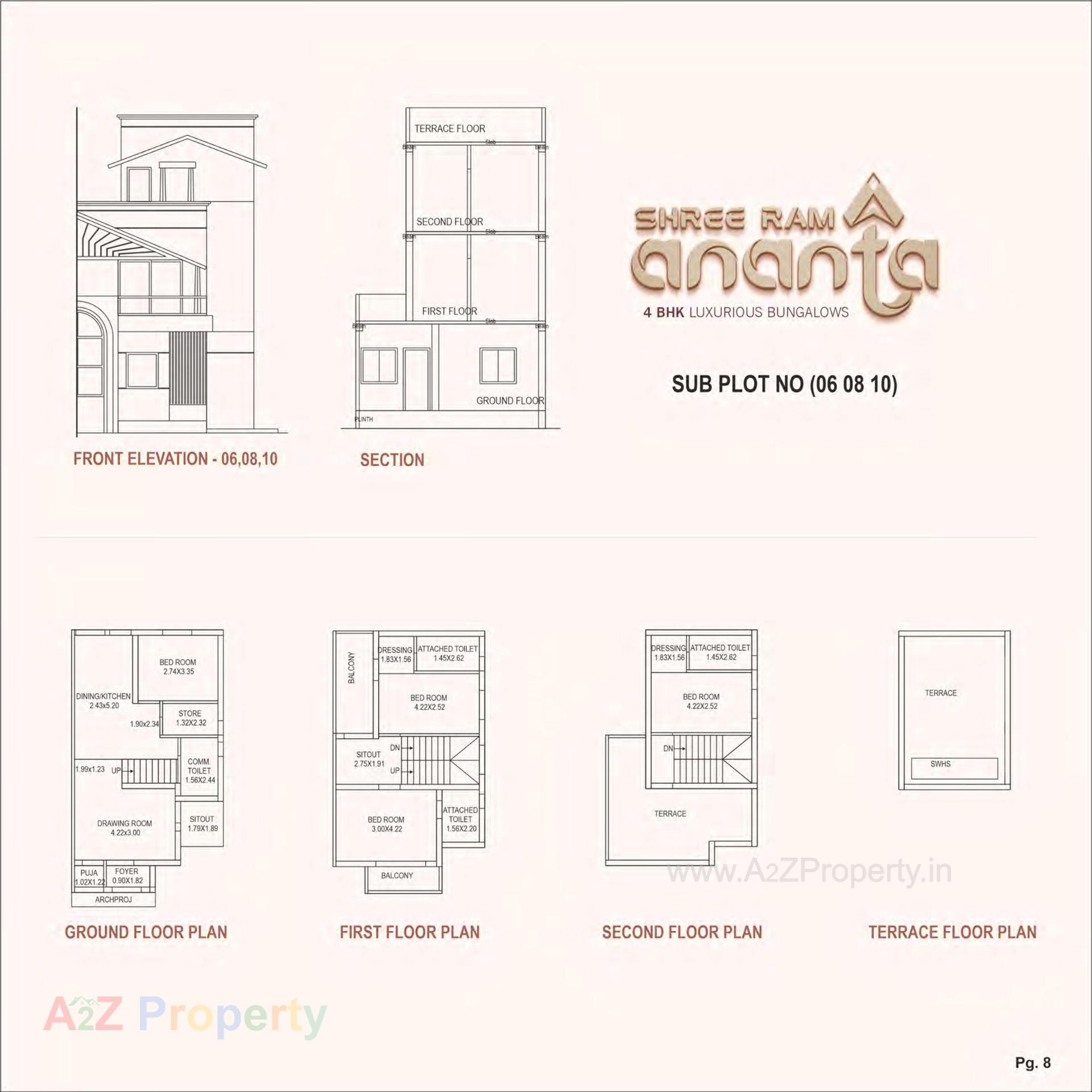 Layout of real estate project Shri Ram Ananta located at Karamsad, Anand, Gujarat