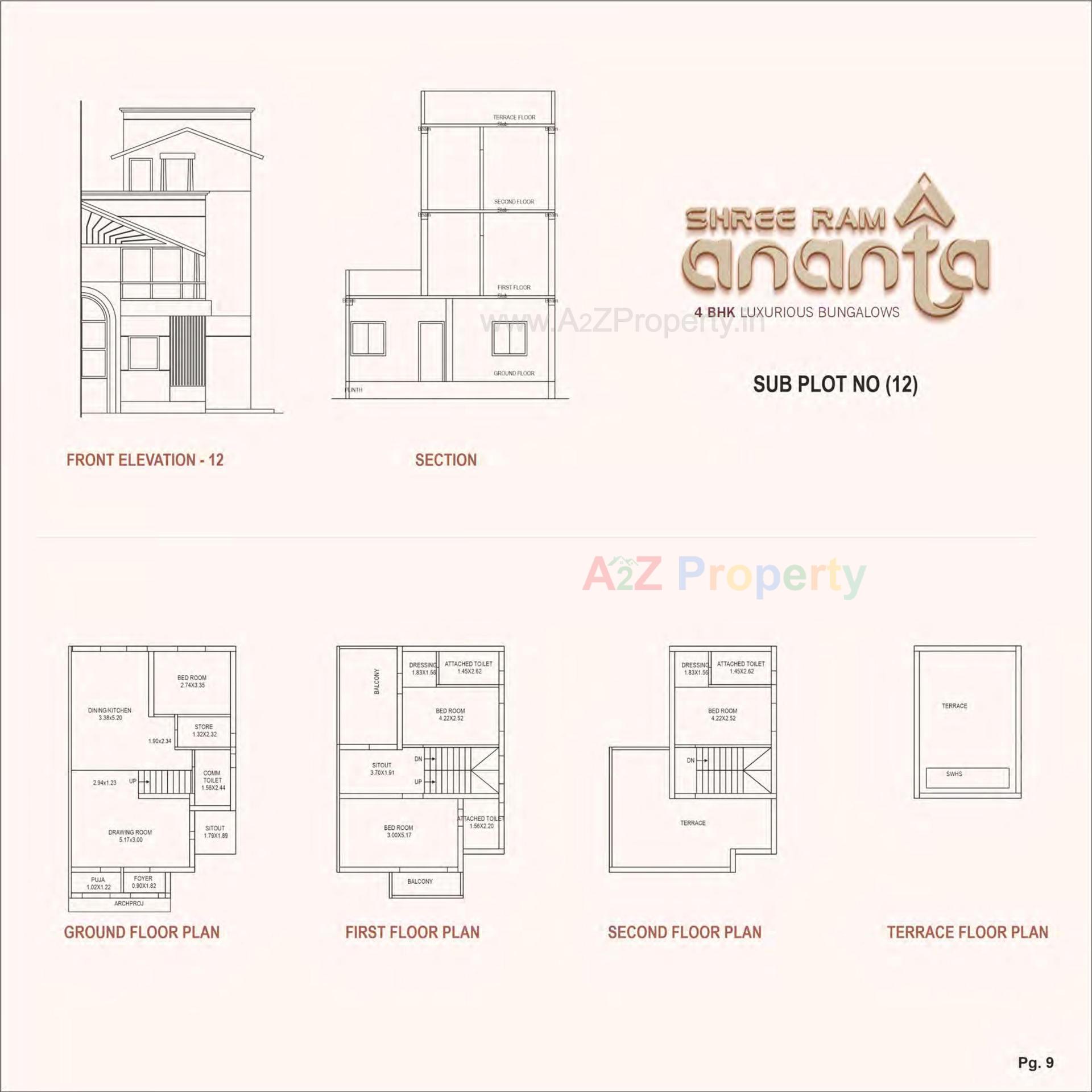 Layout of real estate project Shri Ram Ananta located at Karamsad, Anand, Gujarat