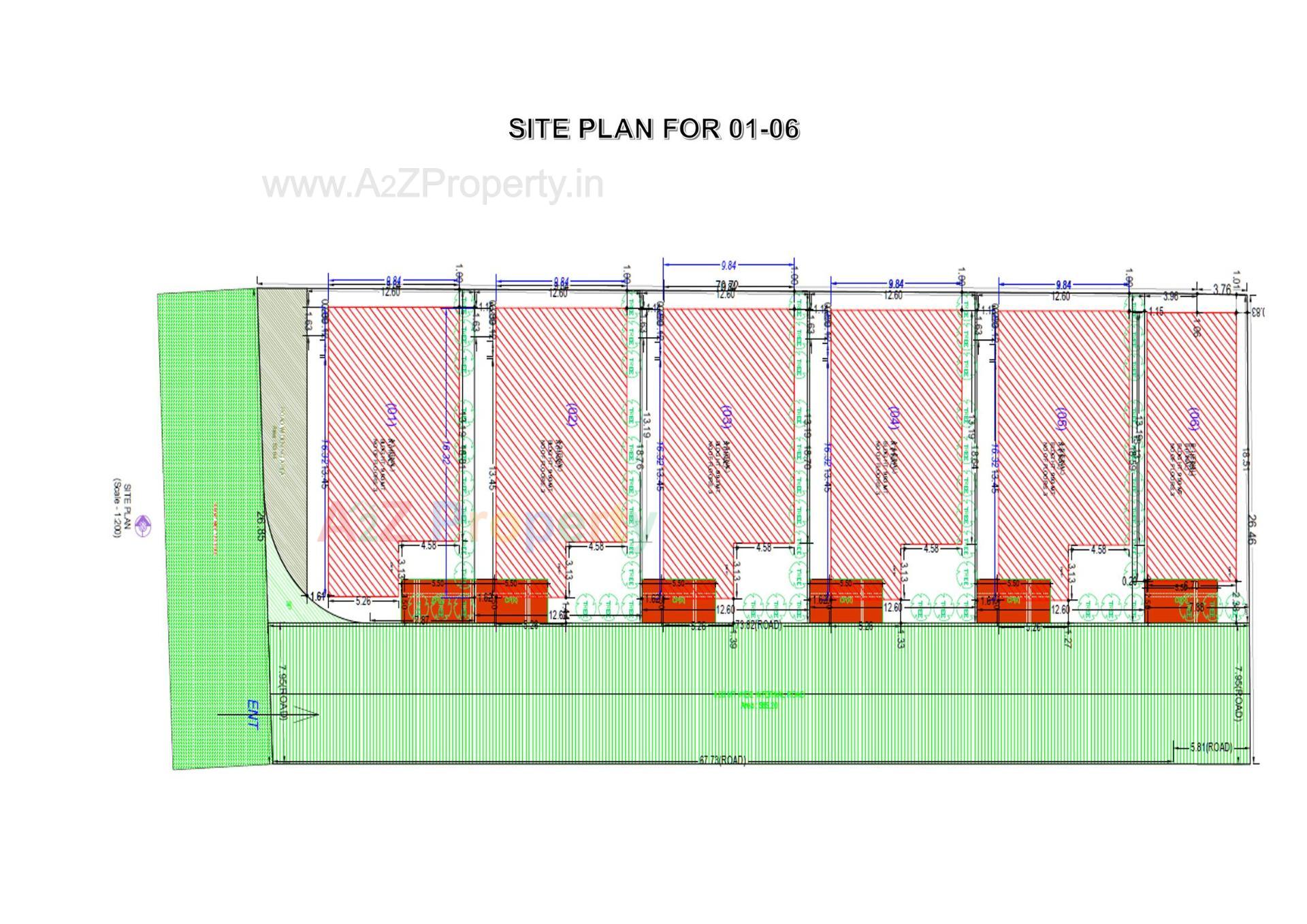 Layout of real estate project Shri Ram Villa located at Karamsad, Anand, Gujarat