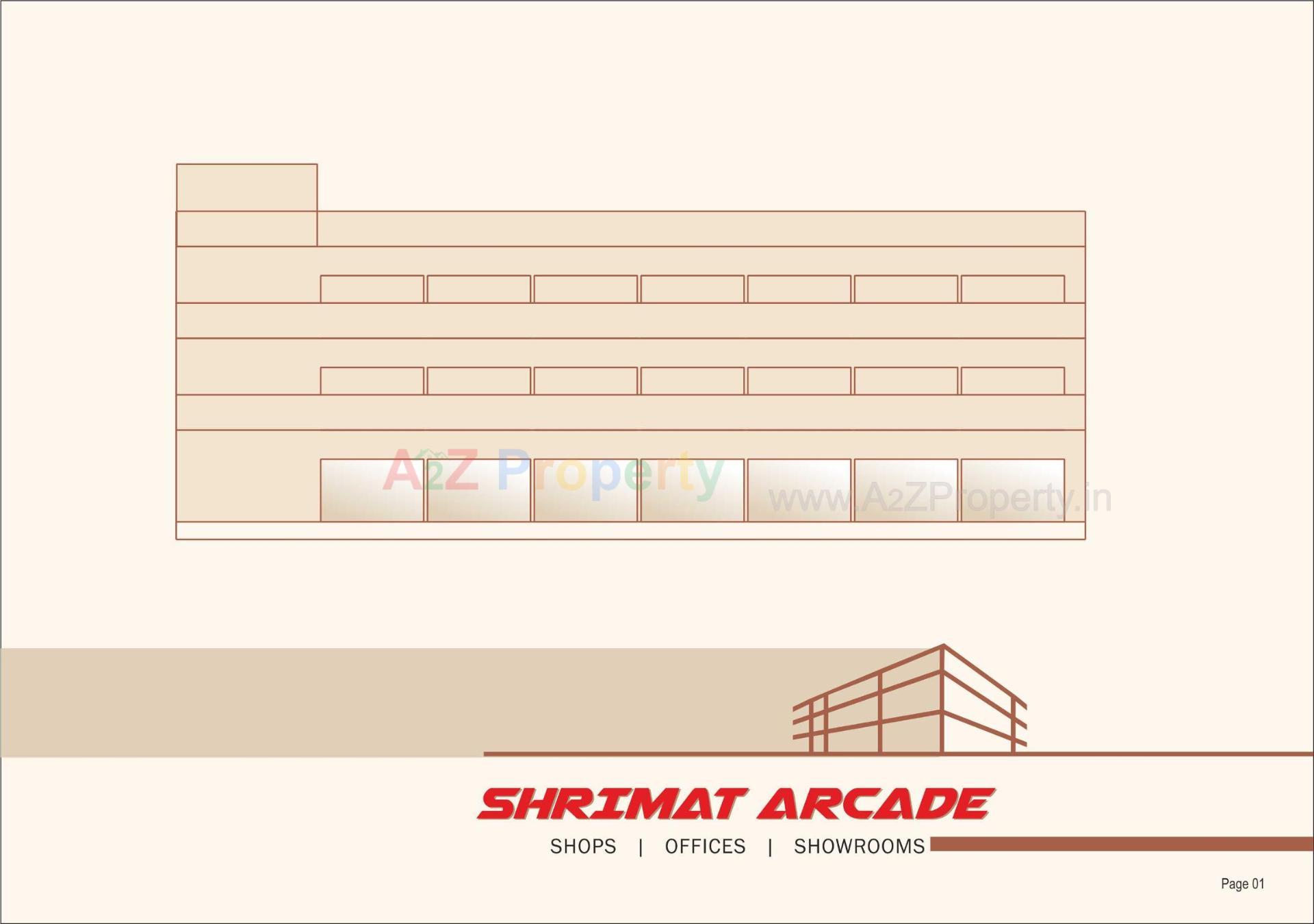 Layout of real estate project Shrimat Arcade located at Karamsad, Anand, Gujarat
