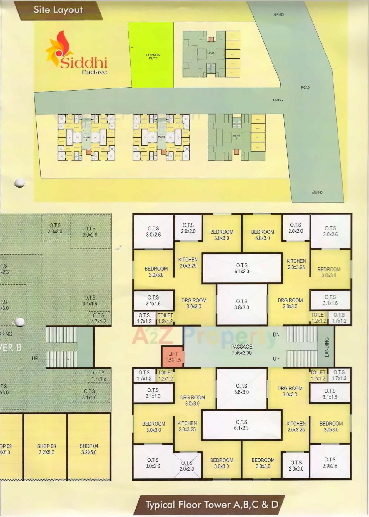 Layout of real estate project Siddhi Enclave located at Anand, Anand, Gujarat
