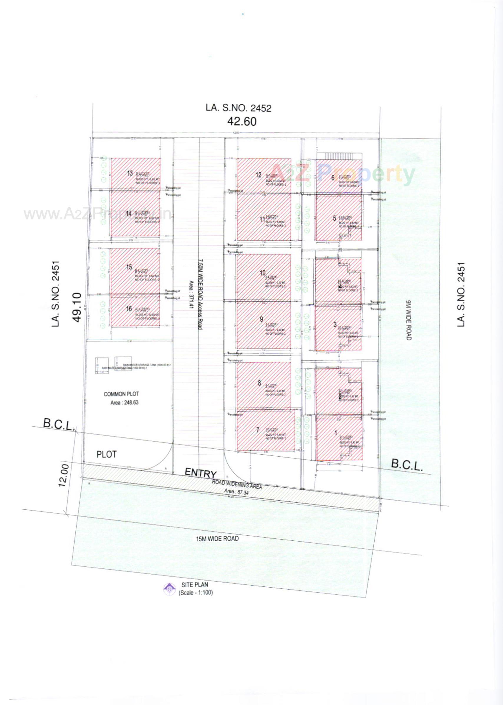 Layout of real estate project Siddhi Vinayak Bungalows located at Anand, Anand, Gujarat