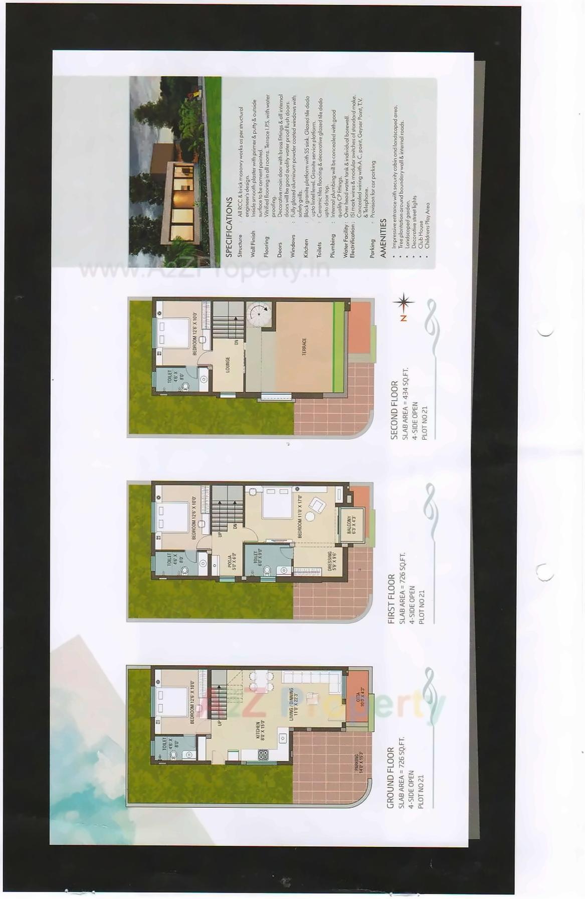 Layout of real estate project Tulsi Ram located at Bakrol, Anand, Gujarat