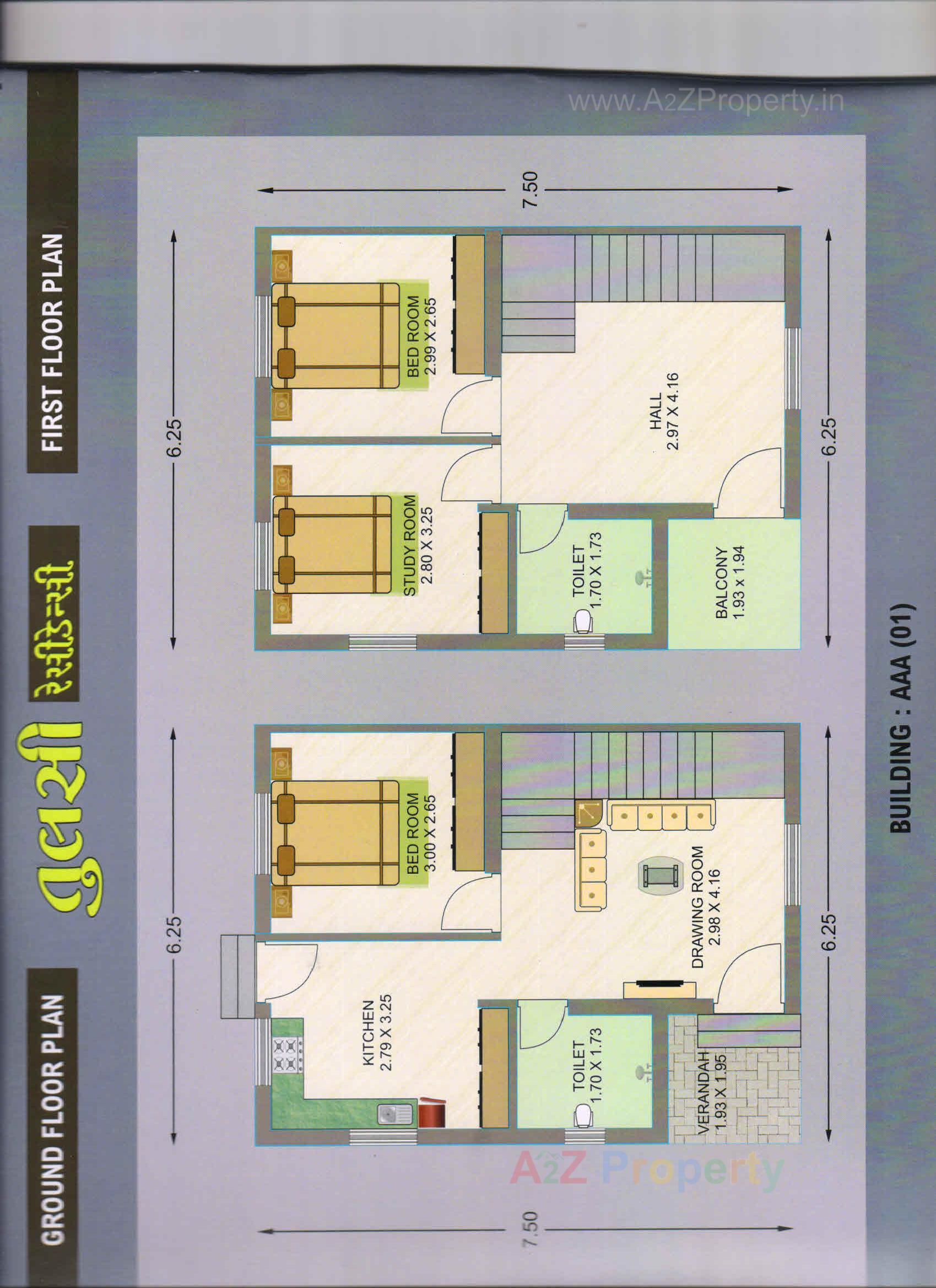Layout of real estate project Tulsi Residency located at Umreth, Anand, Gujarat
