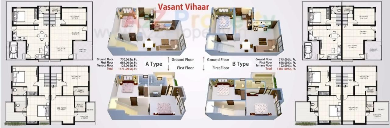 Layout of real estate project Vasant Vihaar located at Anand, Anand, Gujarat