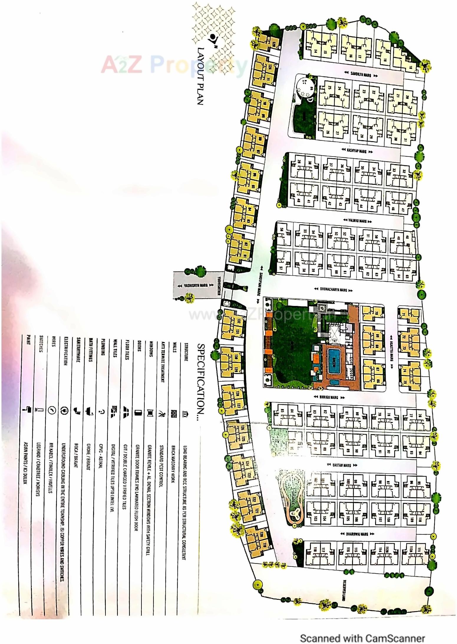 Layout of real estate project Vashishth Nakshtra located at Anand, Anand, Gujarat