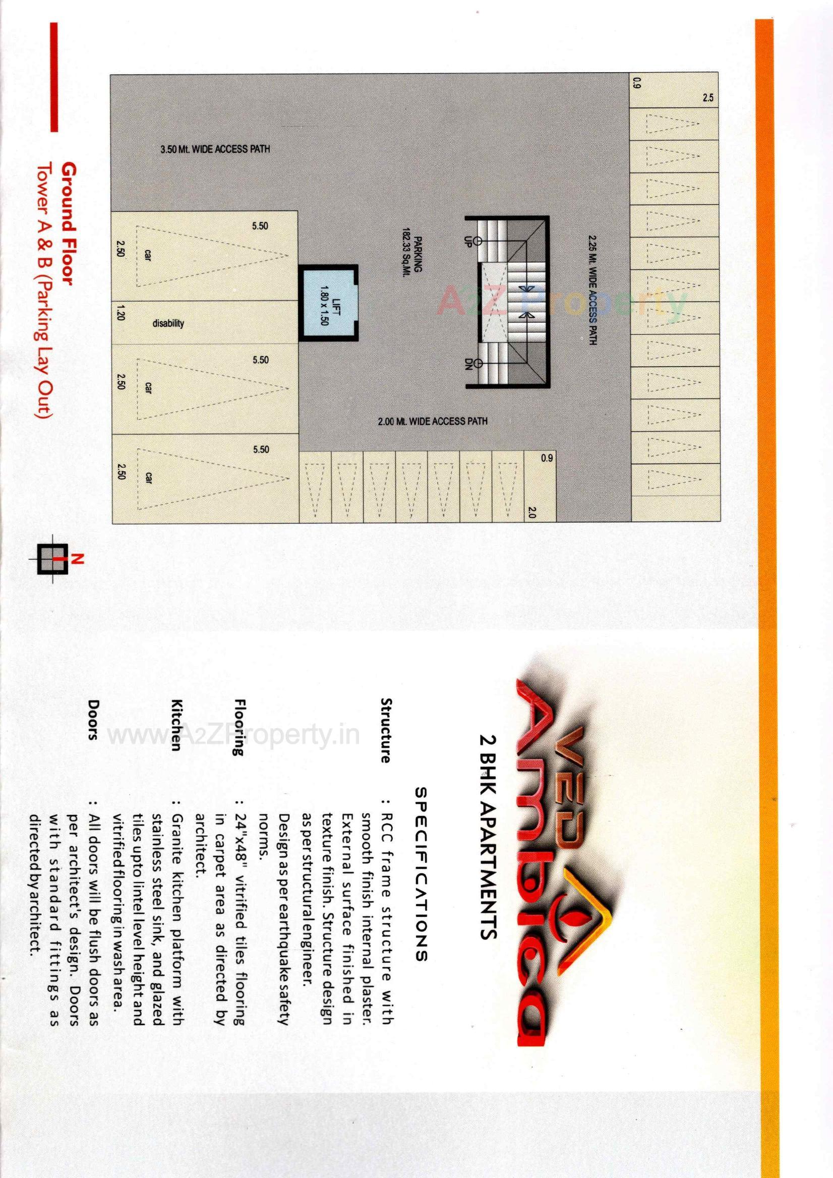 Layout of real estate project Ved Ambica located at Vallabh-vidyanagar, Anand, Gujarat