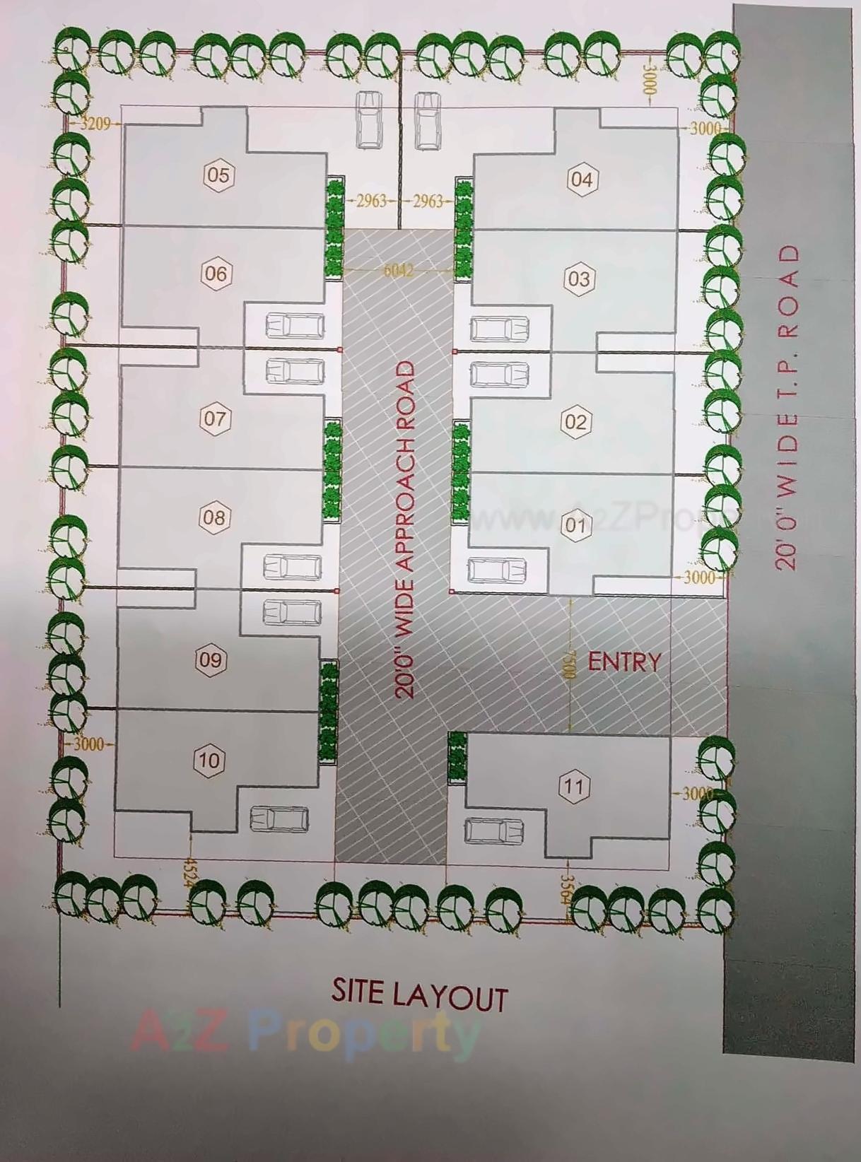 Layout of real estate project Visamo Bunglows located at Anand, Anand, Gujarat