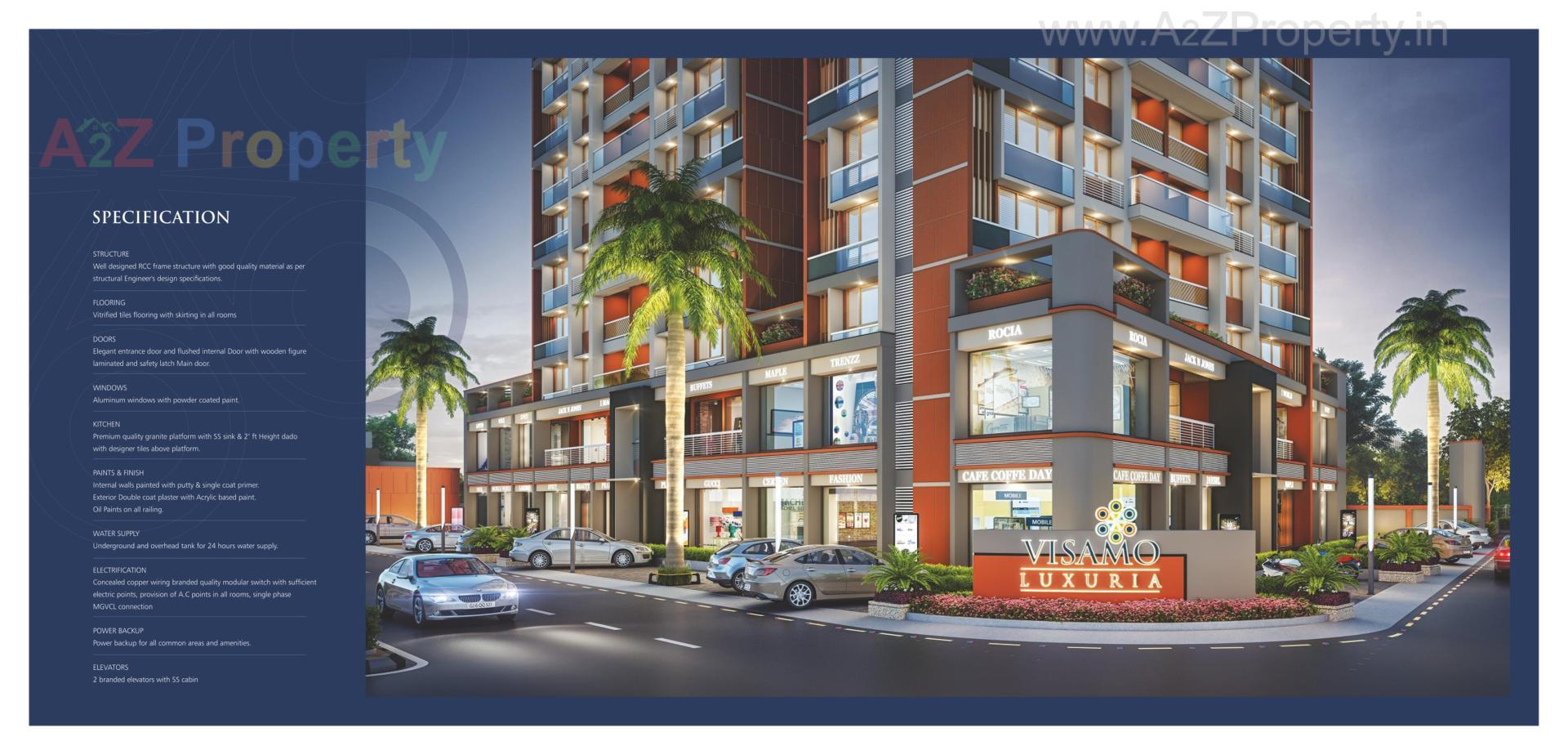 3D Elevation of real estate project Visamo Luxuria located at Anand, Anand, Gujarat