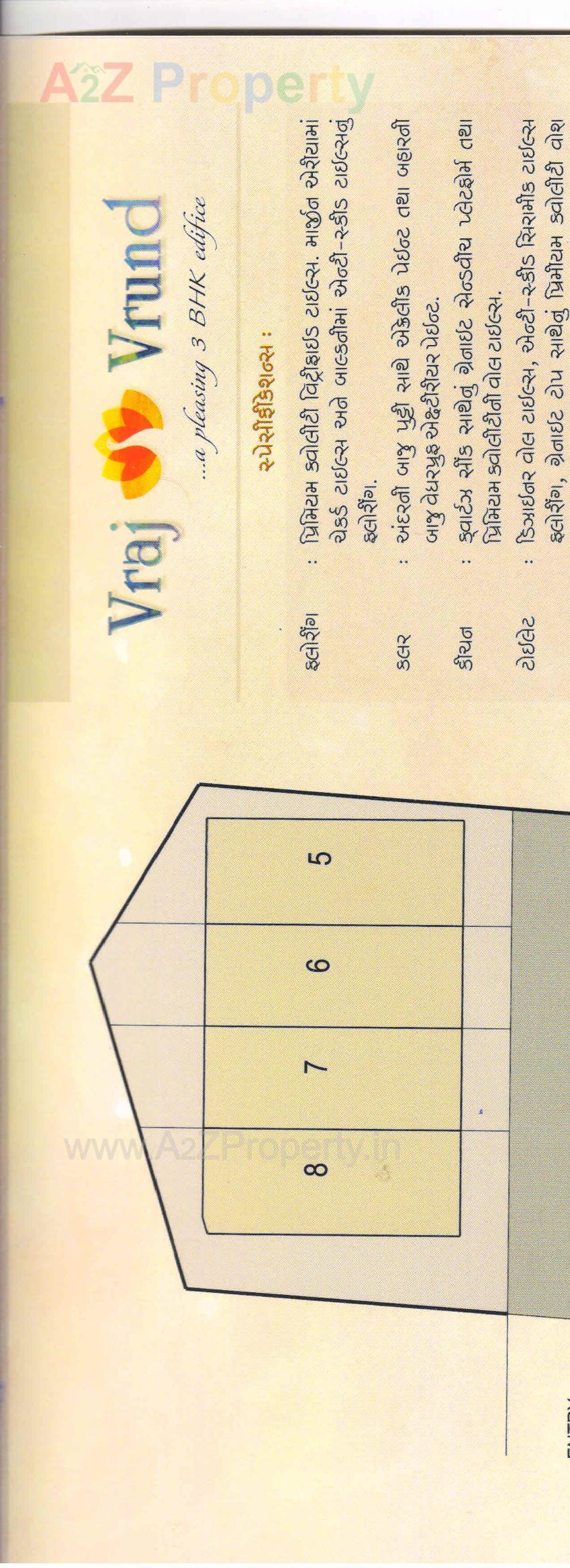 Layout of real estate project Vraj Vrund located at Umreth, Anand, Gujarat