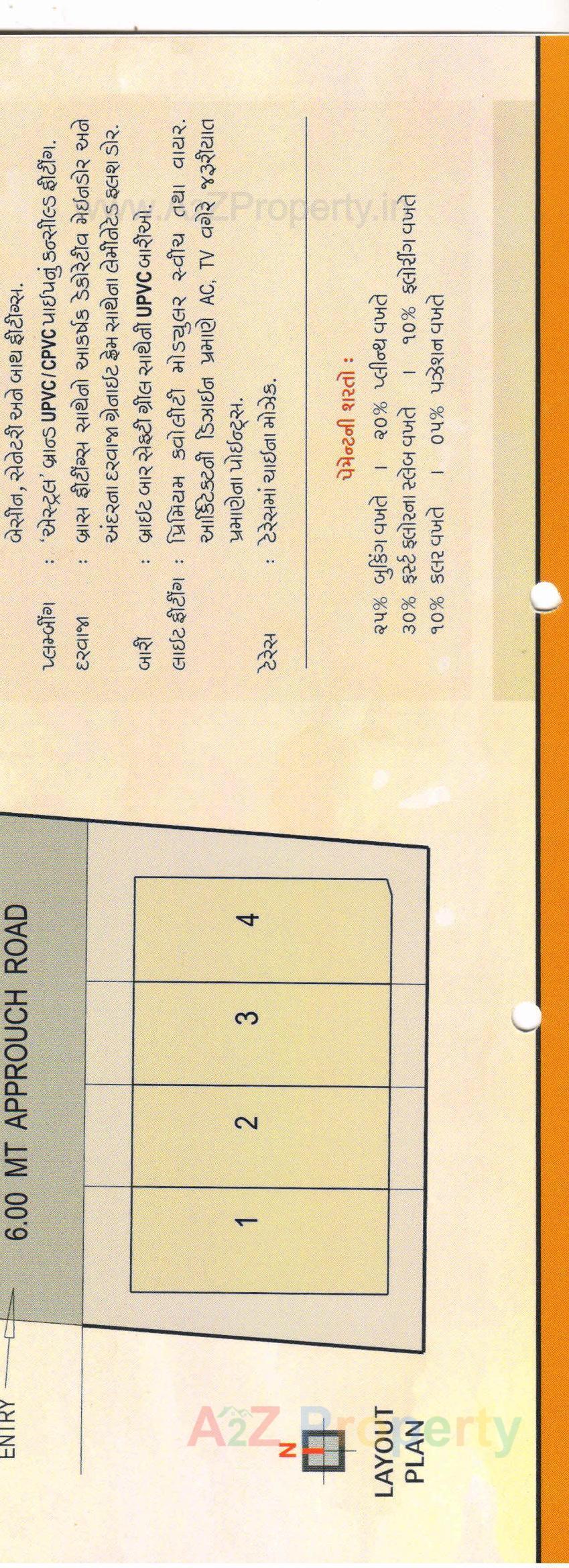 Layout of real estate project Vraj Vrund located at Umreth, Anand, Gujarat