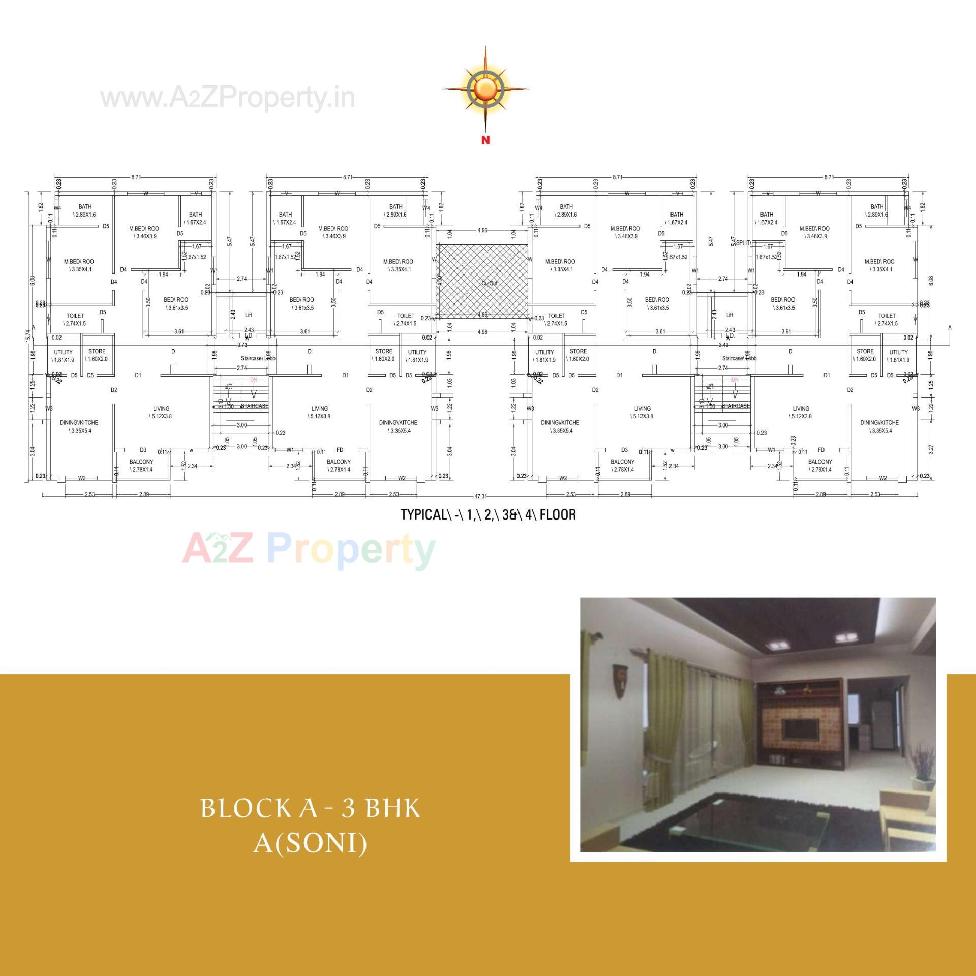 Layout of real estate project Zaveri Heights located at Borsad, Anand, Gujarat