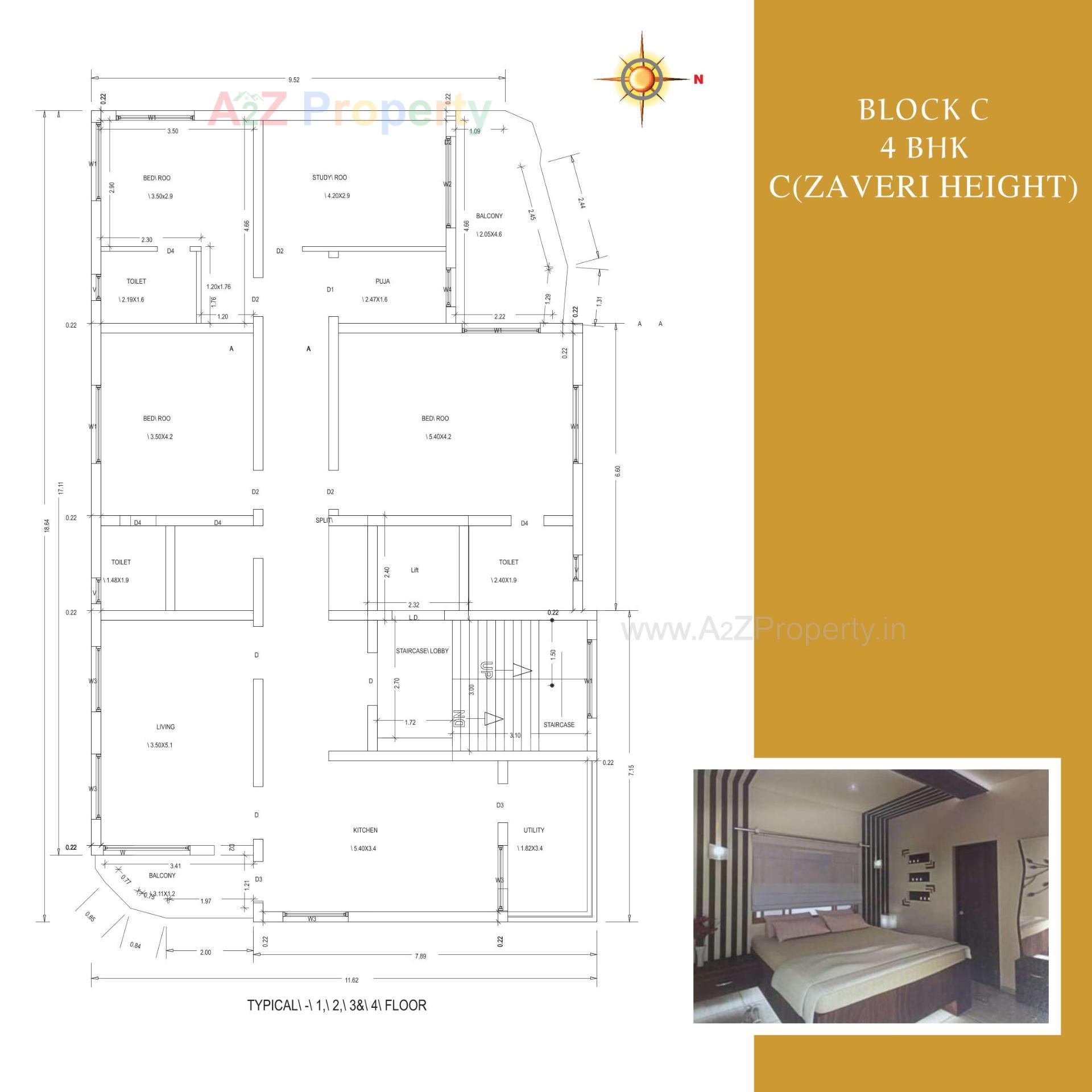 Layout of real estate project Zaveri Heights located at Borsad, Anand, Gujarat