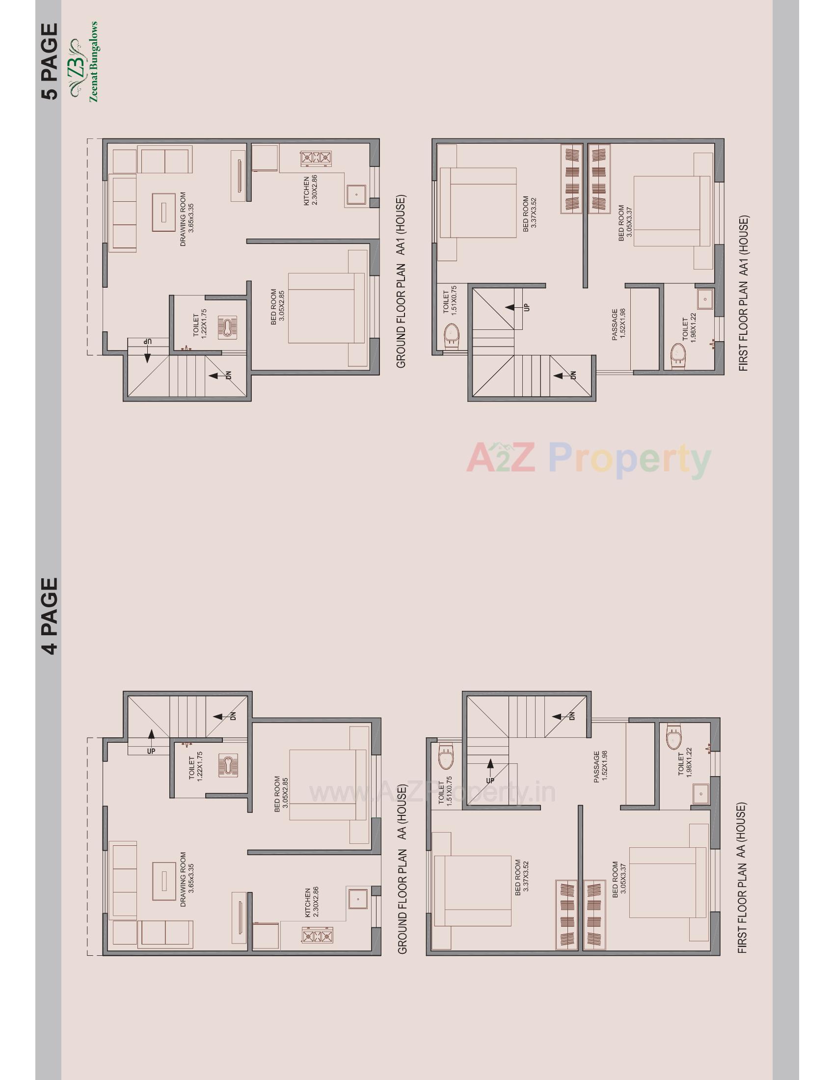 Layout of real estate project Zeenat Bungalows located at Anand, Anand, Gujarat