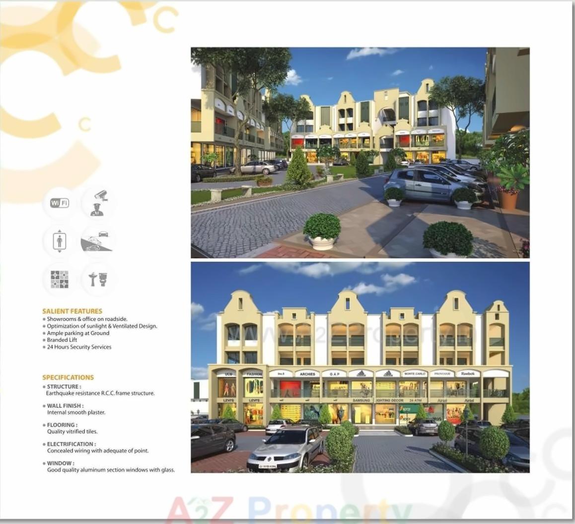 3D Elevation of real estate project City Center located at Modasa, Aravalli, Gujarat