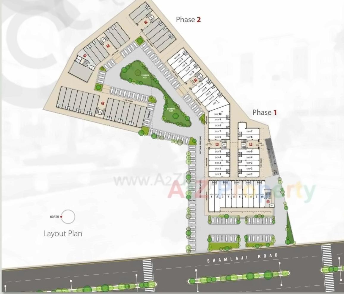 Layout of real estate project City Center located at Modasa, Aravalli, Gujarat