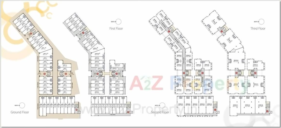 Layout of real estate project City Center located at Modasa, Aravalli, Gujarat