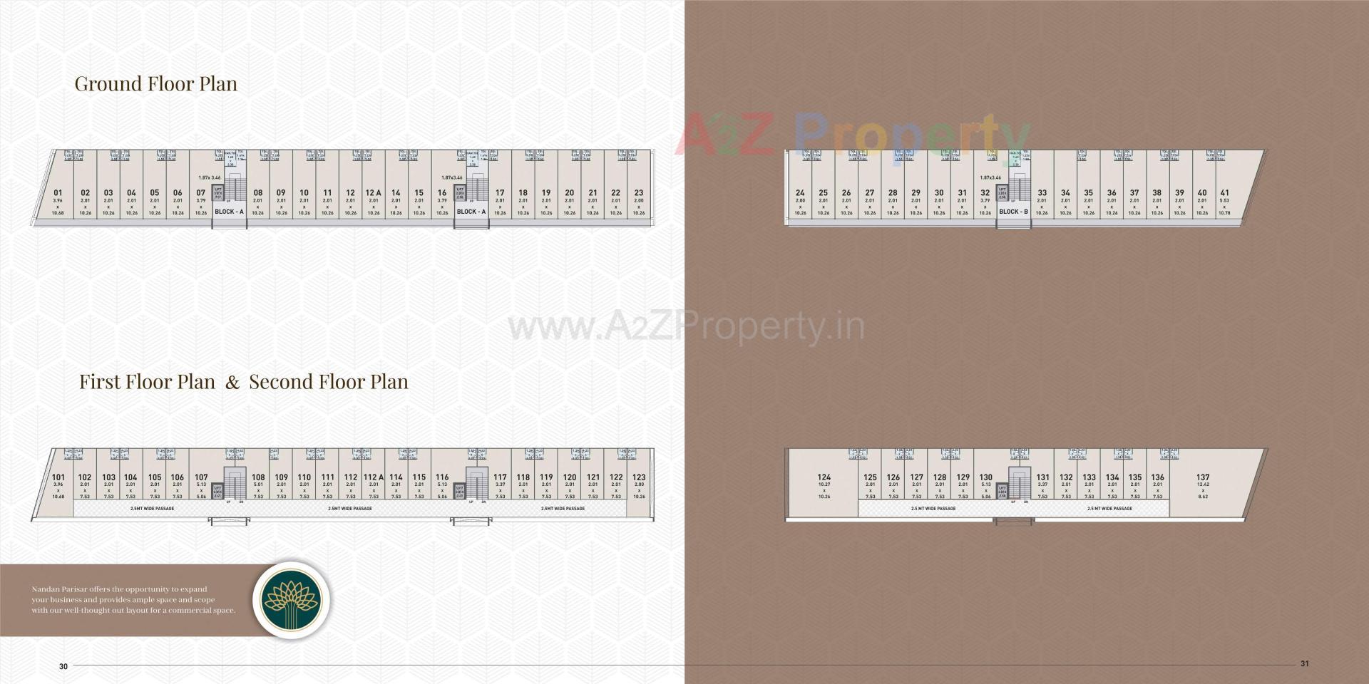 Layout of real estate project Nandan Parisar located at Modasa, Aravalli, Gujarat