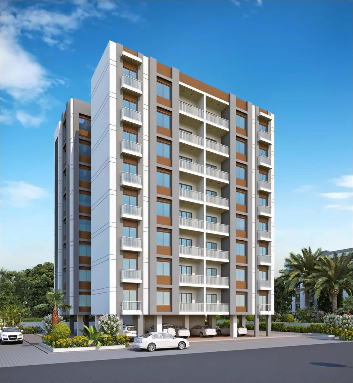 3D Elevation of real estate project Paavancity located at Modasa, Aravalli, Gujarat