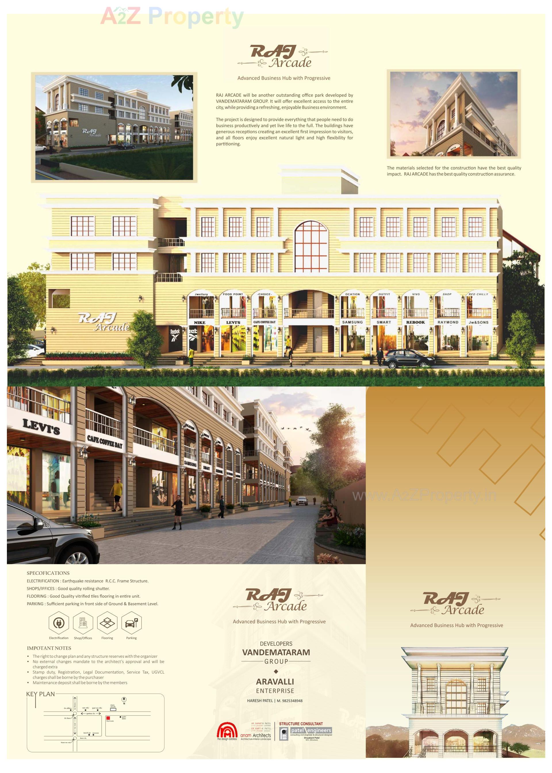 3D Elevation of real estate project Raj Arcade located at Aravalli, Aravalli, Gujarat
