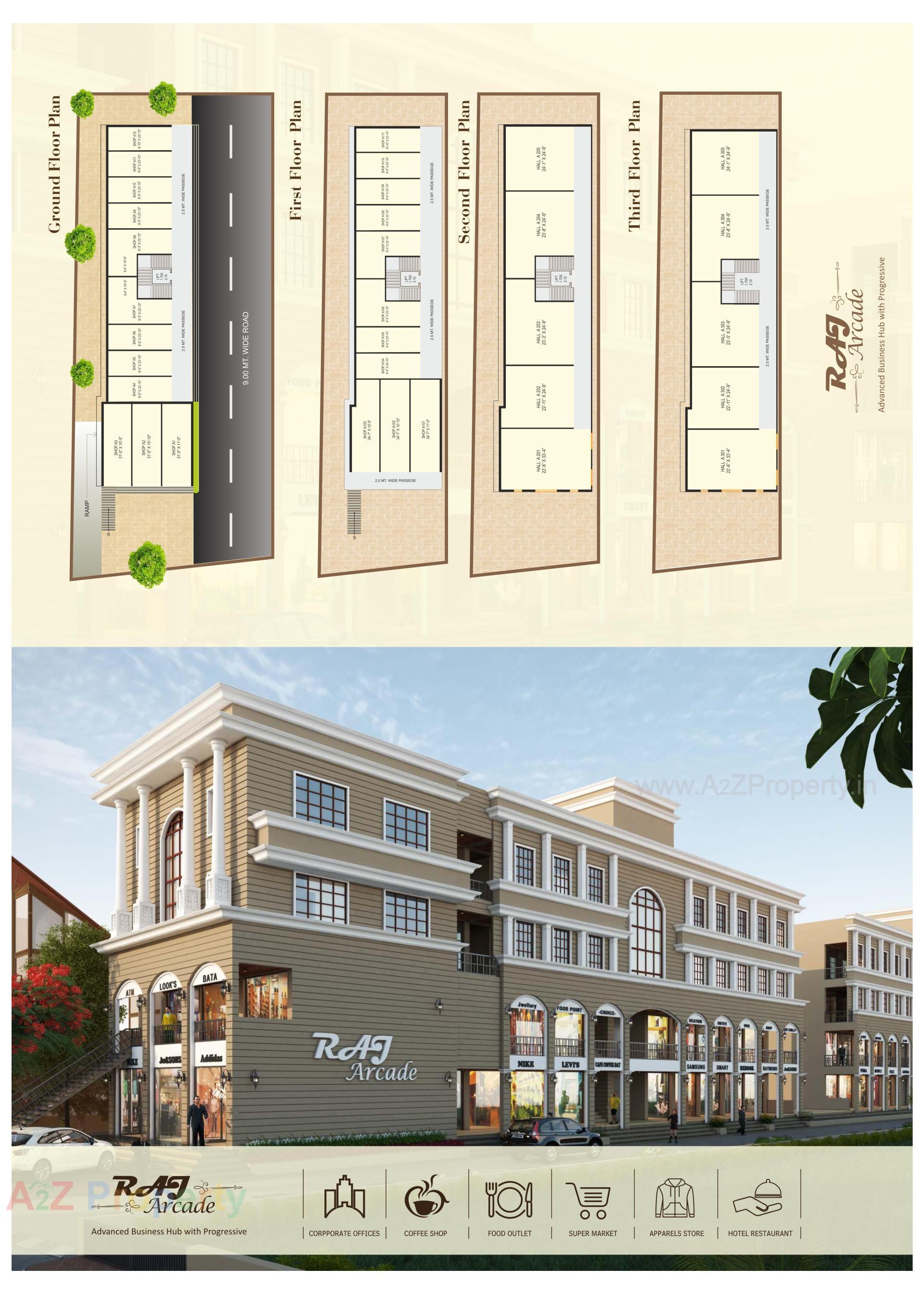 Layout of real estate project Raj Arcade located at Aravalli, Aravalli, Gujarat