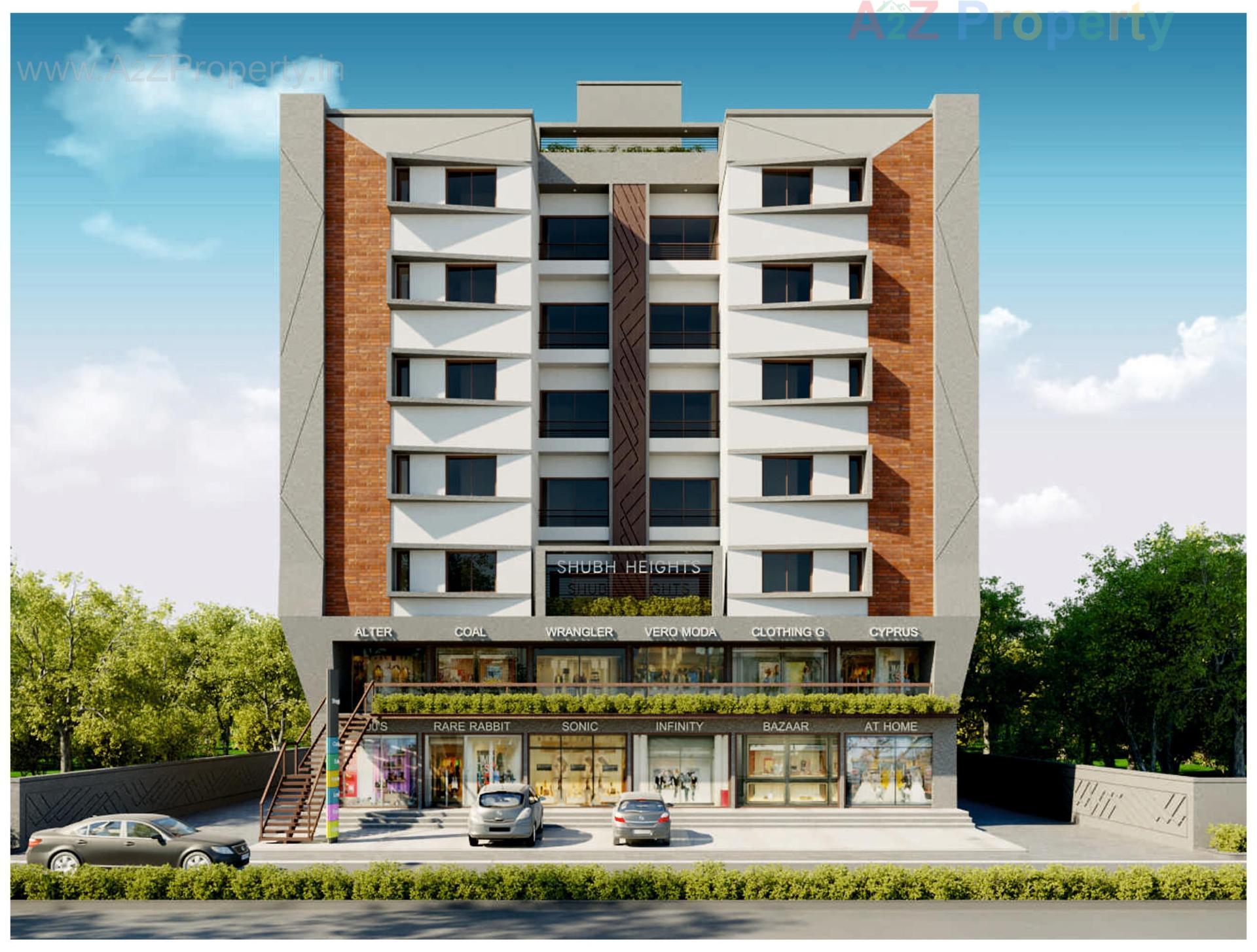 3D Elevation of real estate project Shubh Height located at Modasa, Aravalli, Gujarat