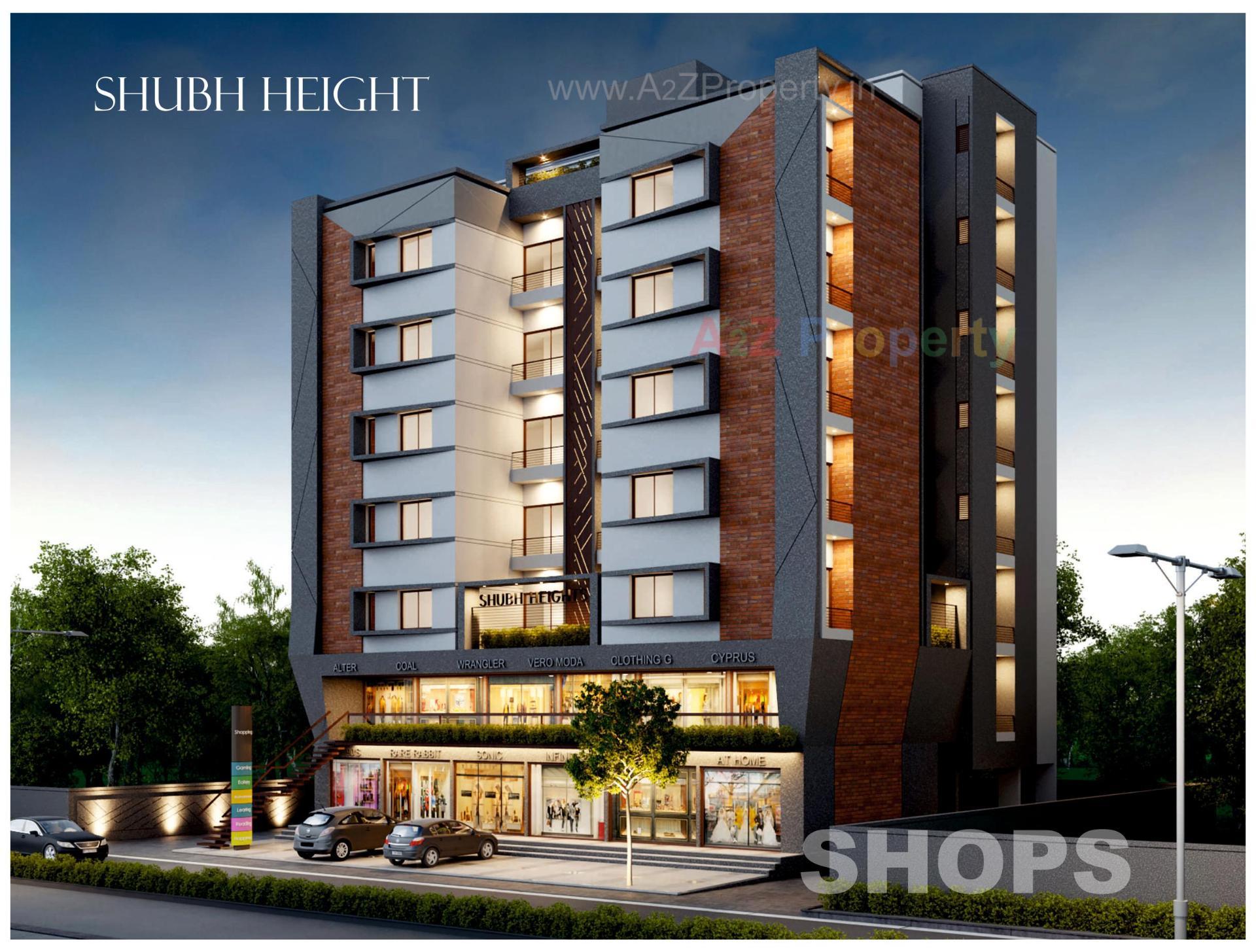 3D Elevation of real estate project Shubh Height located at Modasa, Aravalli, Gujarat