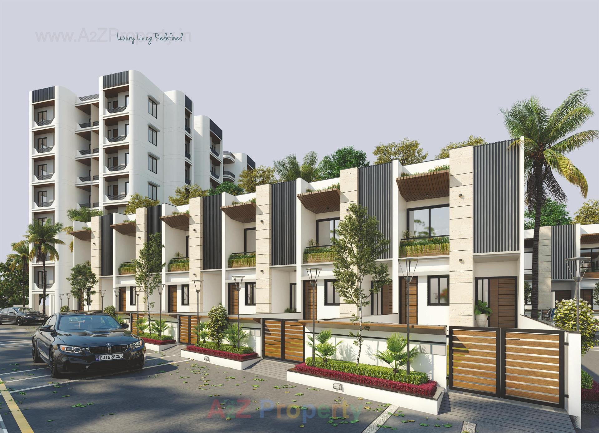 3D Elevation of real estate project Aditya Heights located at Palanpur, Banaskantha, Gujarat
