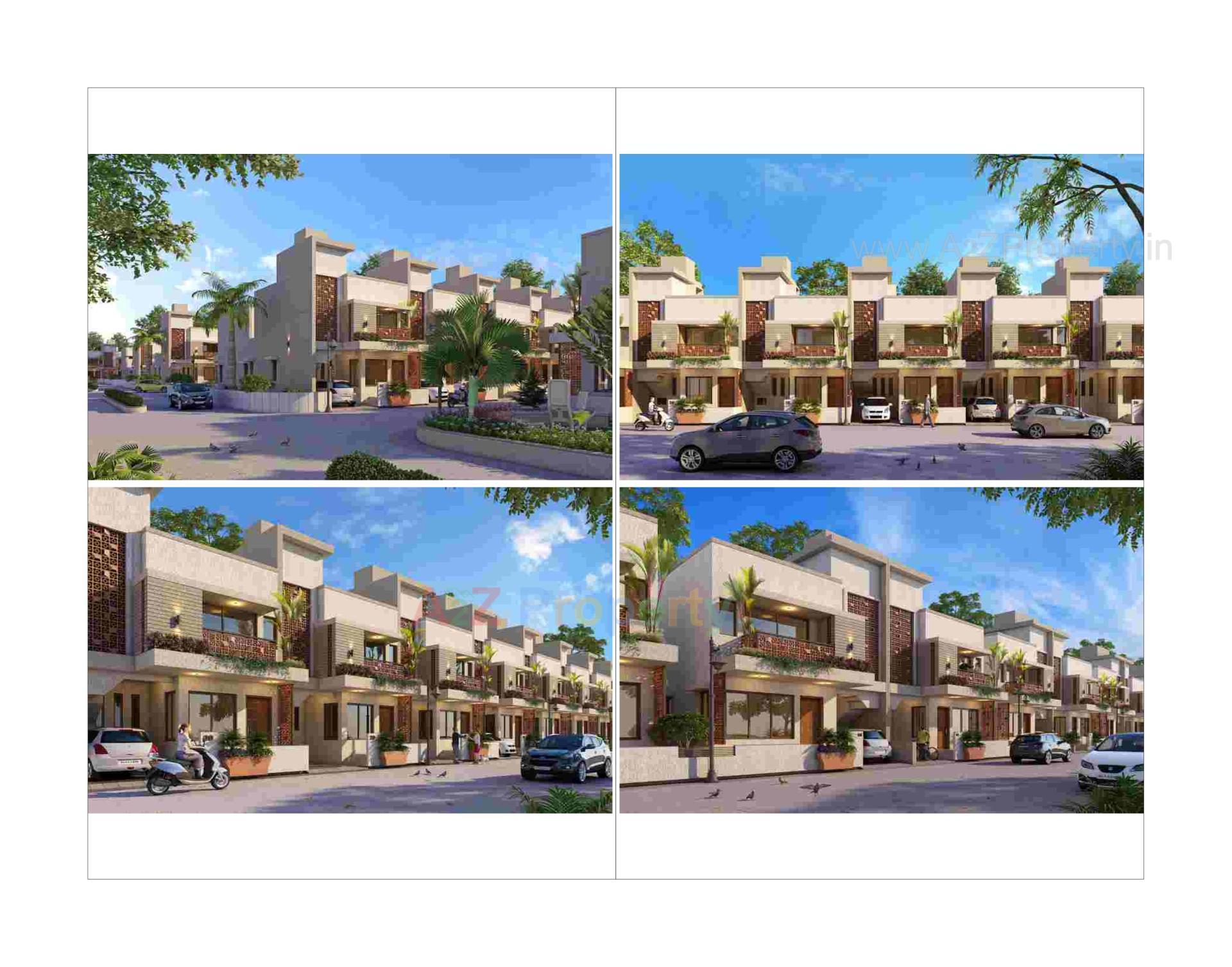 3D Elevation of real estate project Akshatam Saptam located at Palanpur, Banaskantha, Gujarat
