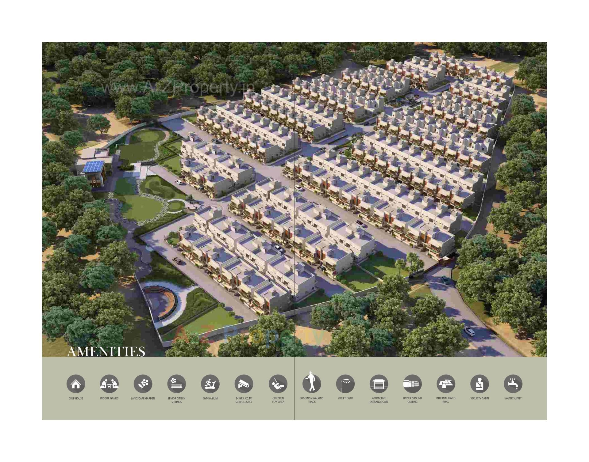 3D Elevation of real estate project Akshatam Saptam located at Palanpur, Banaskantha, Gujarat