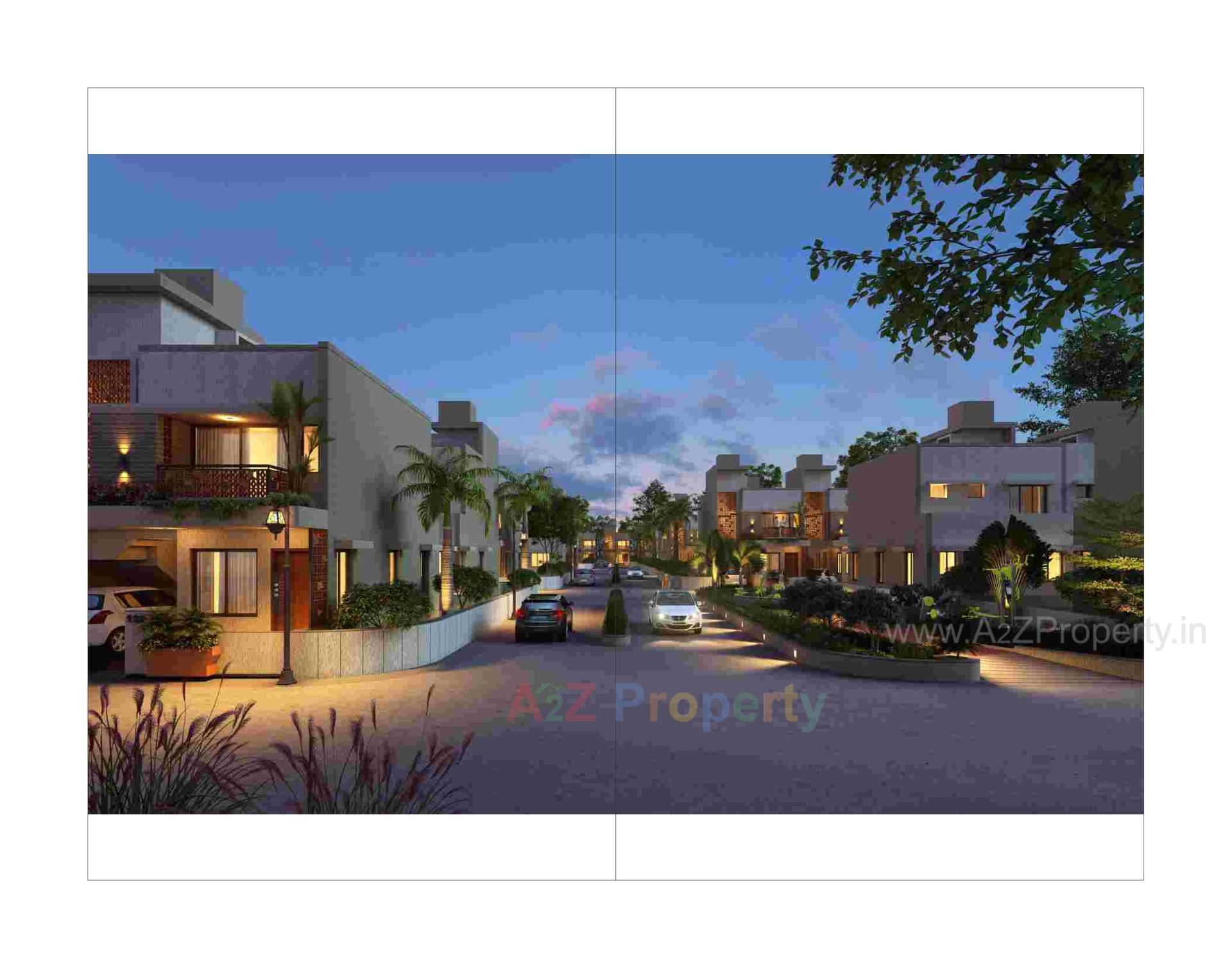 3D Elevation of real estate project Akshatam Saptam located at Palanpur, Banaskantha, Gujarat