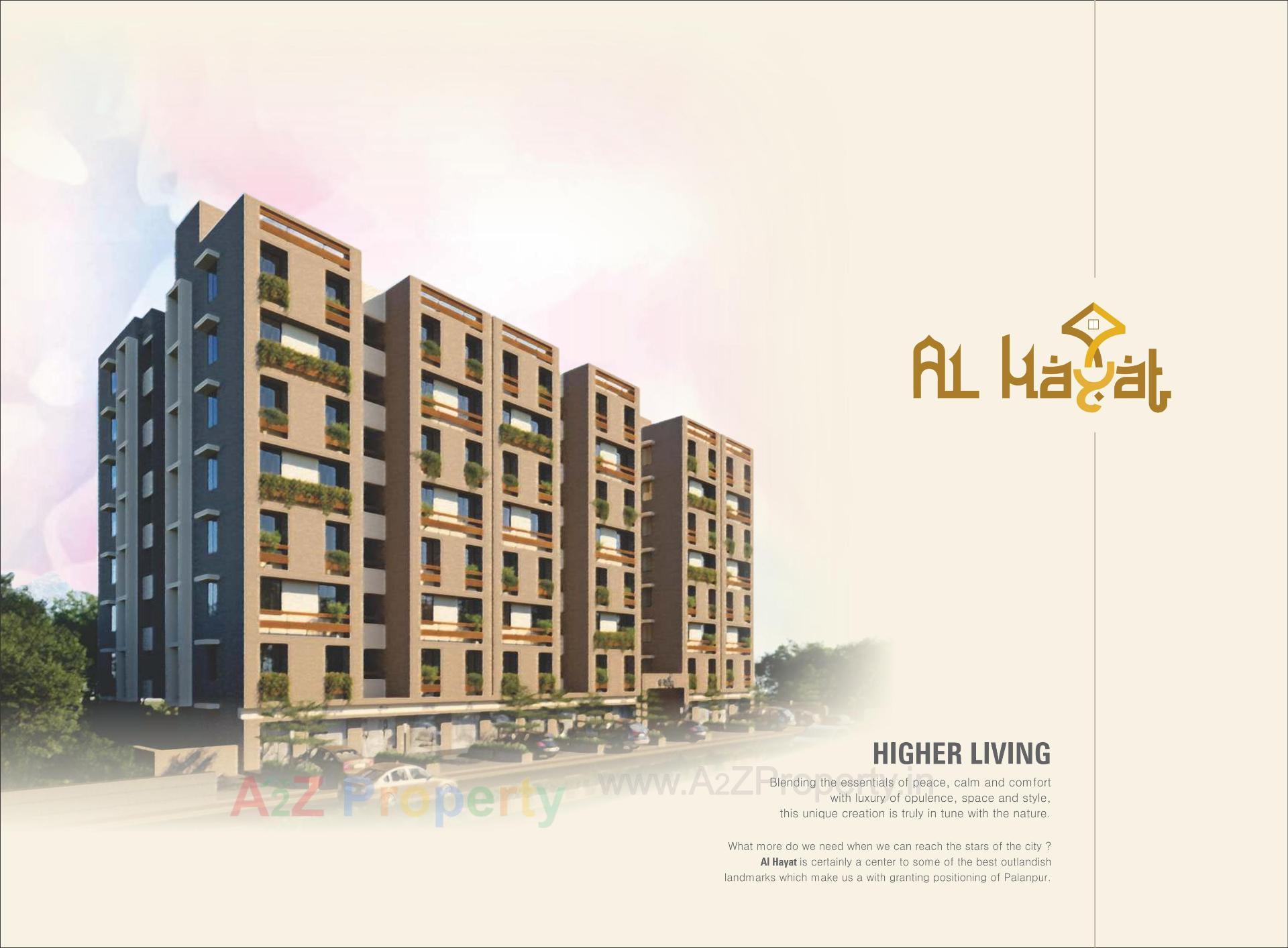 3D Elevation of real estate project Al Hayat located at Palanpur, Banaskantha, Gujarat