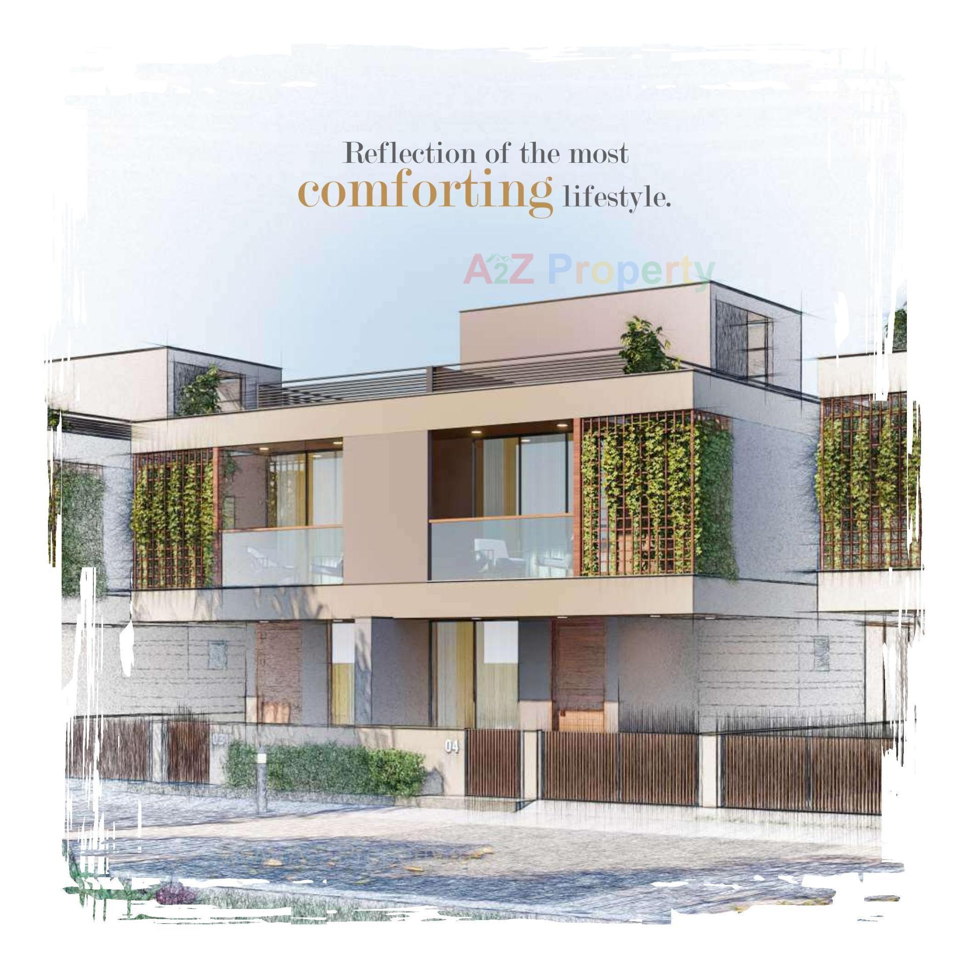 3D Elevation of real estate project Amrutam Bungalows located at Palanpur, Banaskantha, Gujarat