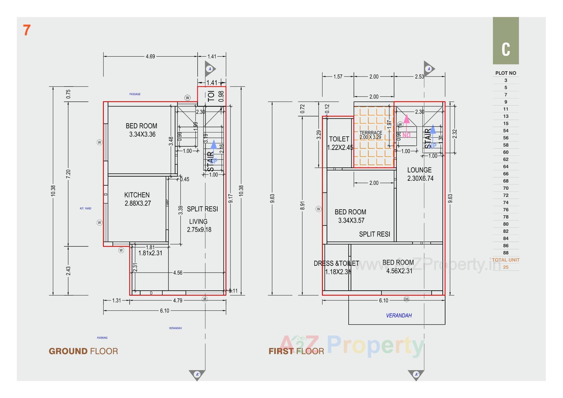 Layout of real estate project Amrutam Homes located at Palanpur, Banaskantha, Gujarat