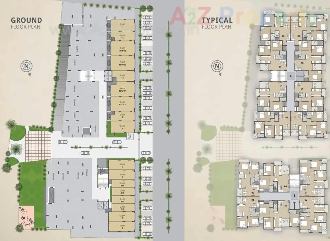 Layout of real estate project Anmol Heights located at Banaskantha, Banaskantha, Gujarat