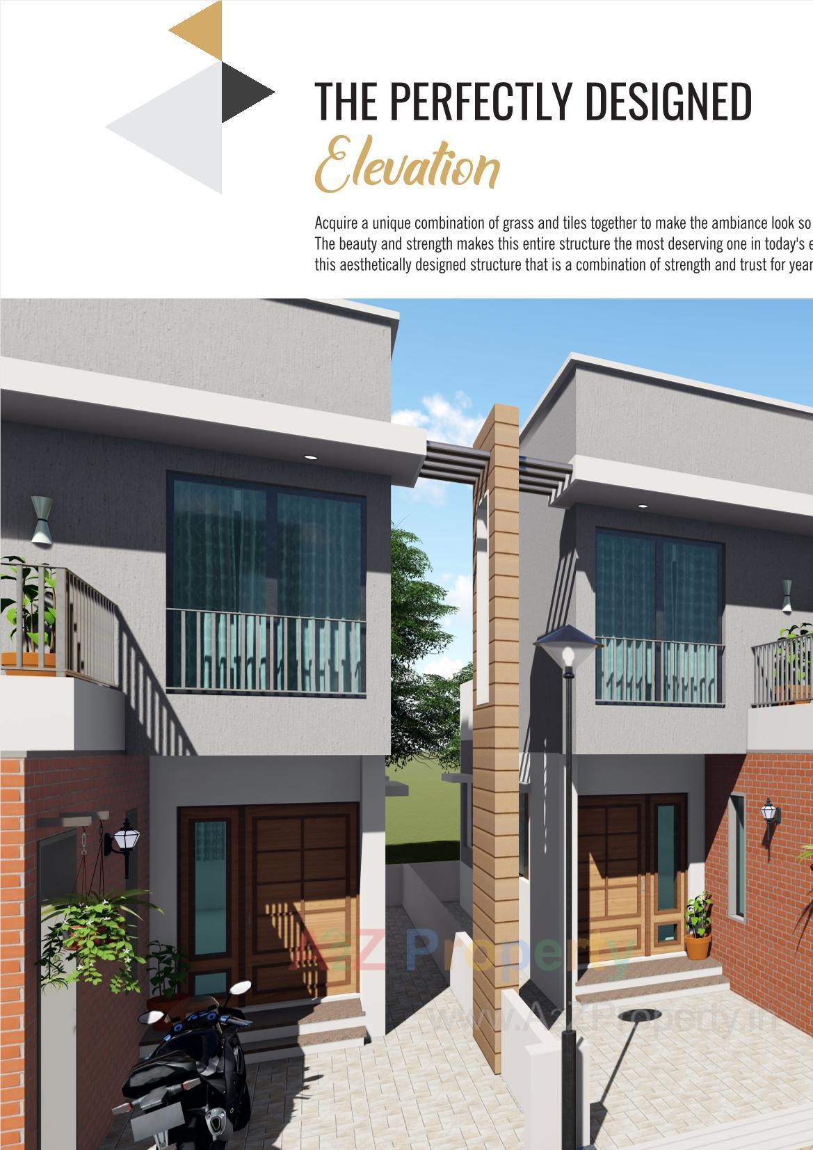 3D Elevation of real estate project Ashirwad Bungalows located at Palanpur, Banaskantha, Gujarat