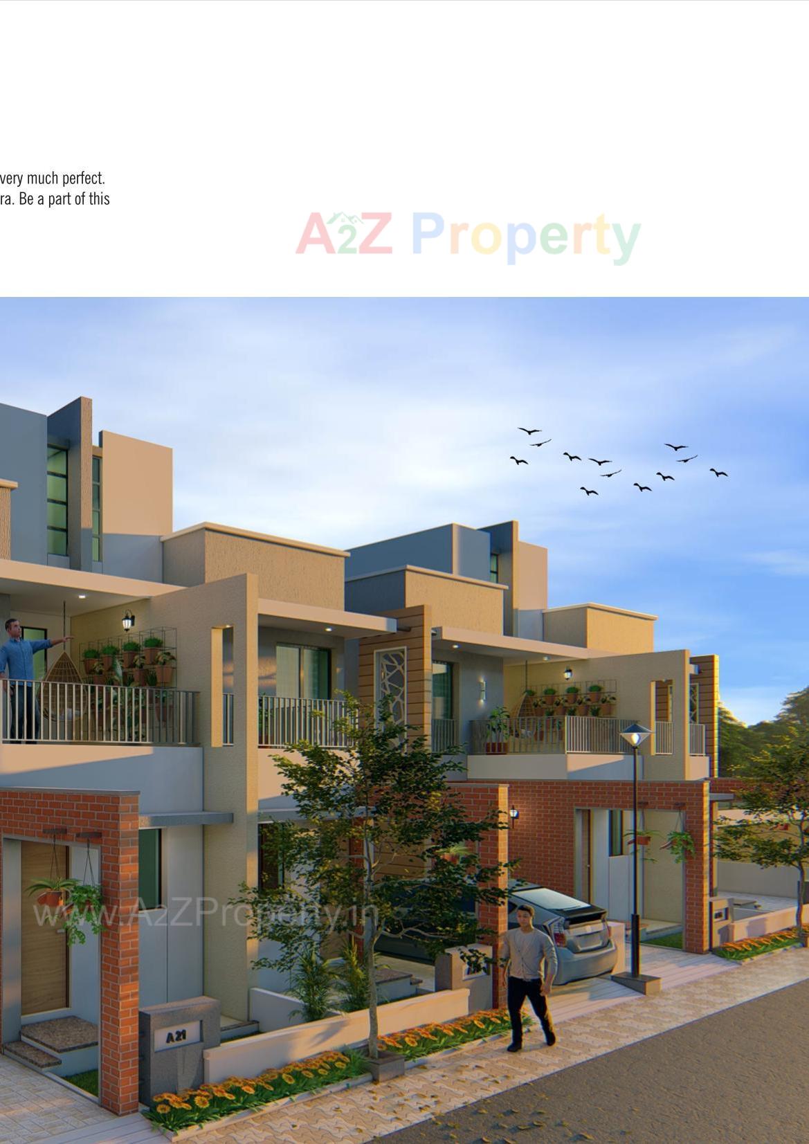 3D Elevation of real estate project Ashirwad Bungalows located at Palanpur, Banaskantha, Gujarat