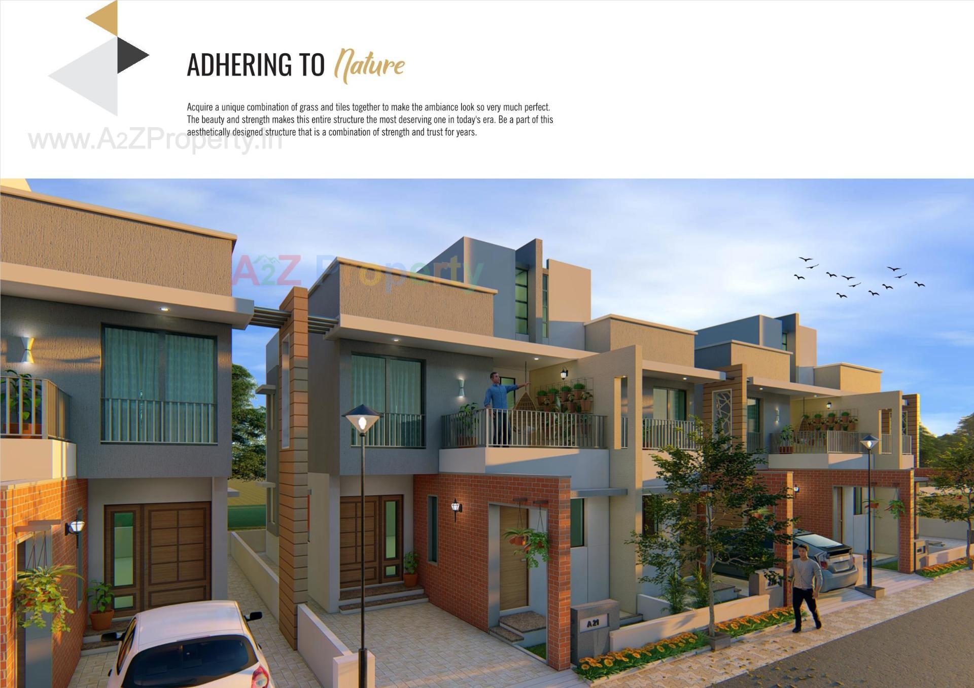 3D Elevation of real estate project Ashirwad Bungalows located at Palanpur, Banaskantha, Gujarat