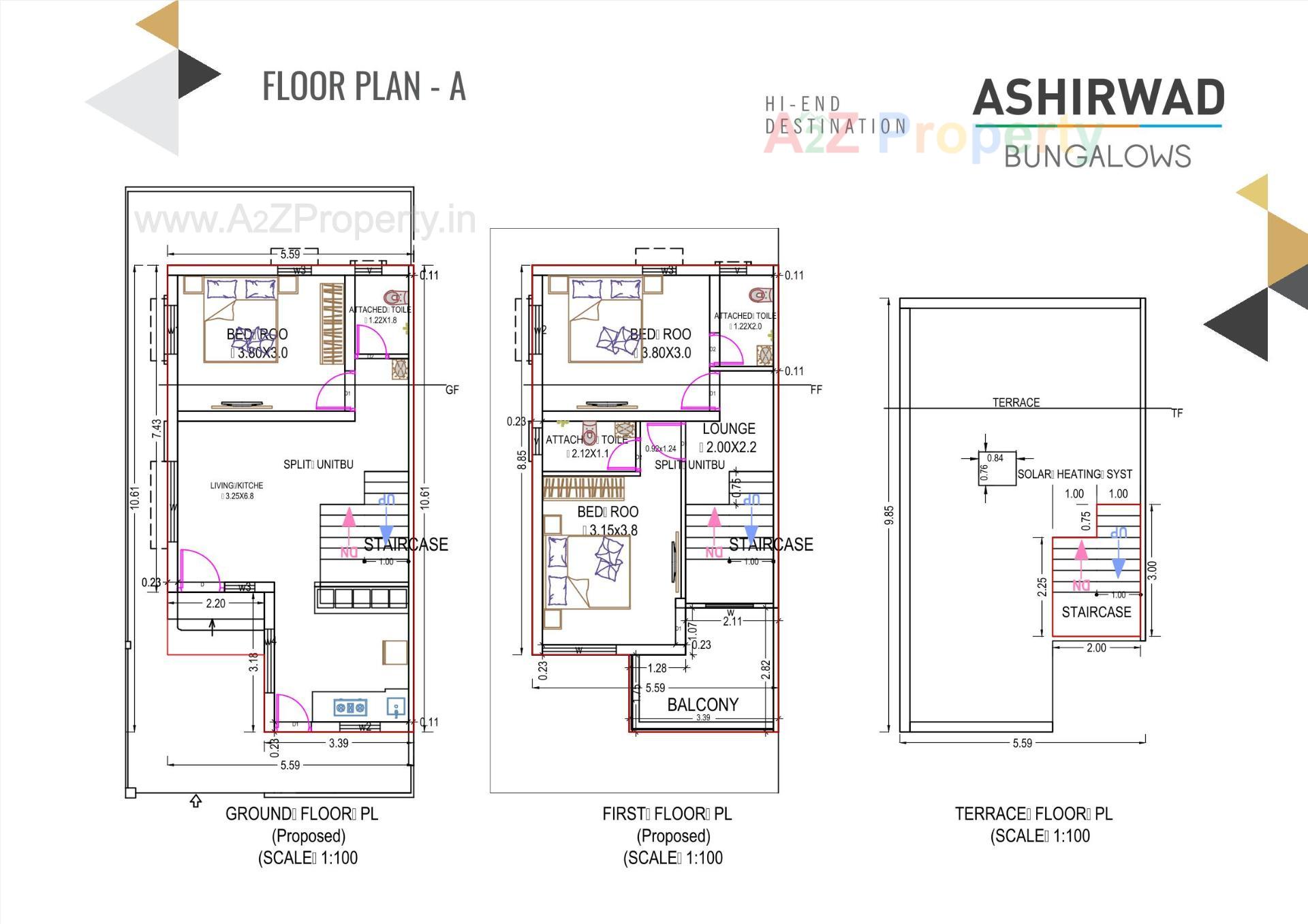Layout of real estate project Ashirwad Bungalows located at Palanpur, Banaskantha, Gujarat
