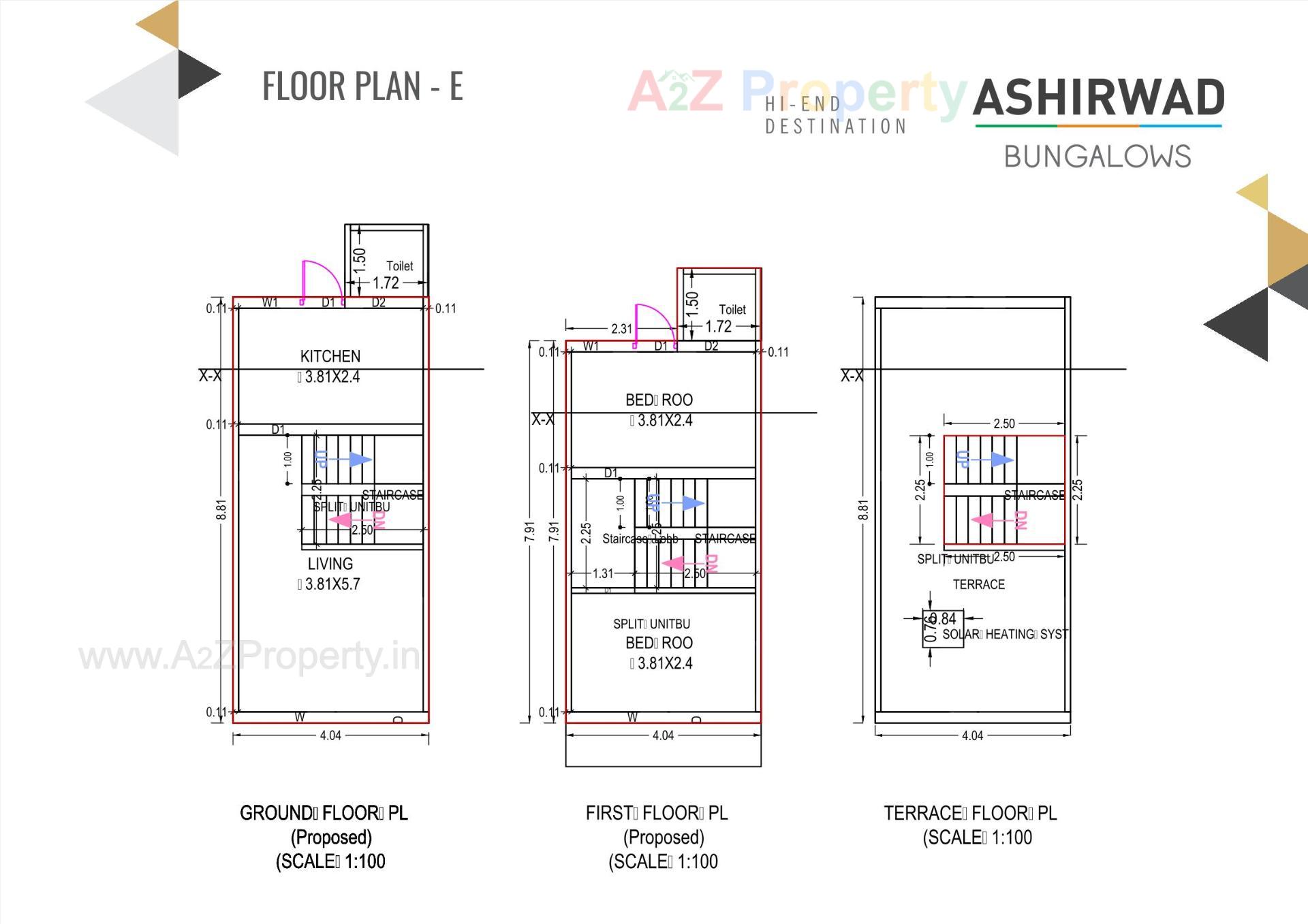Layout of real estate project Ashirwad Bungalows located at Palanpur, Banaskantha, Gujarat