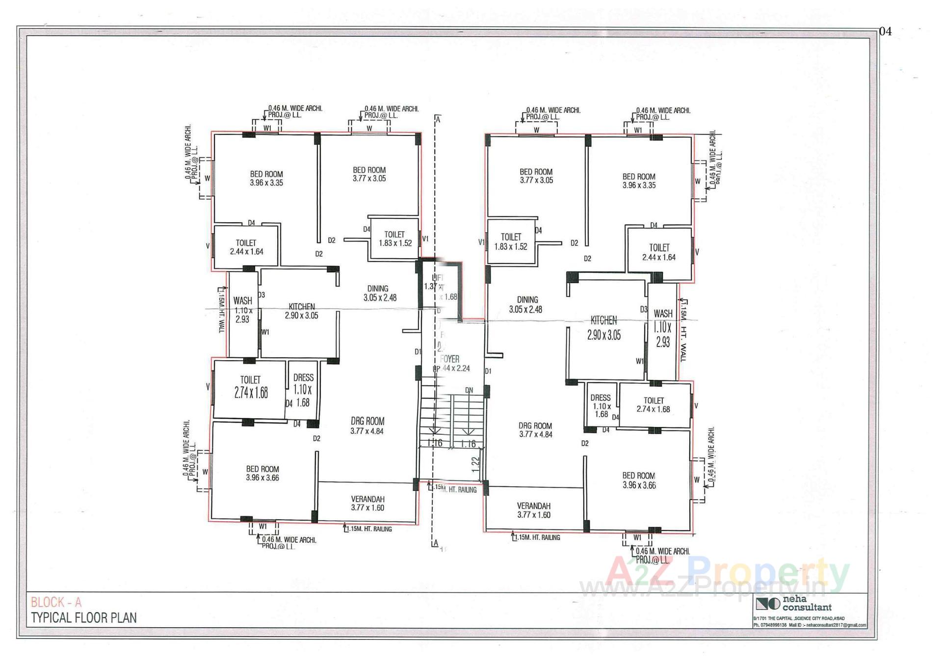 Layout of real estate project Bhagwati Retreat located at Ambaji, Banaskantha, Gujarat