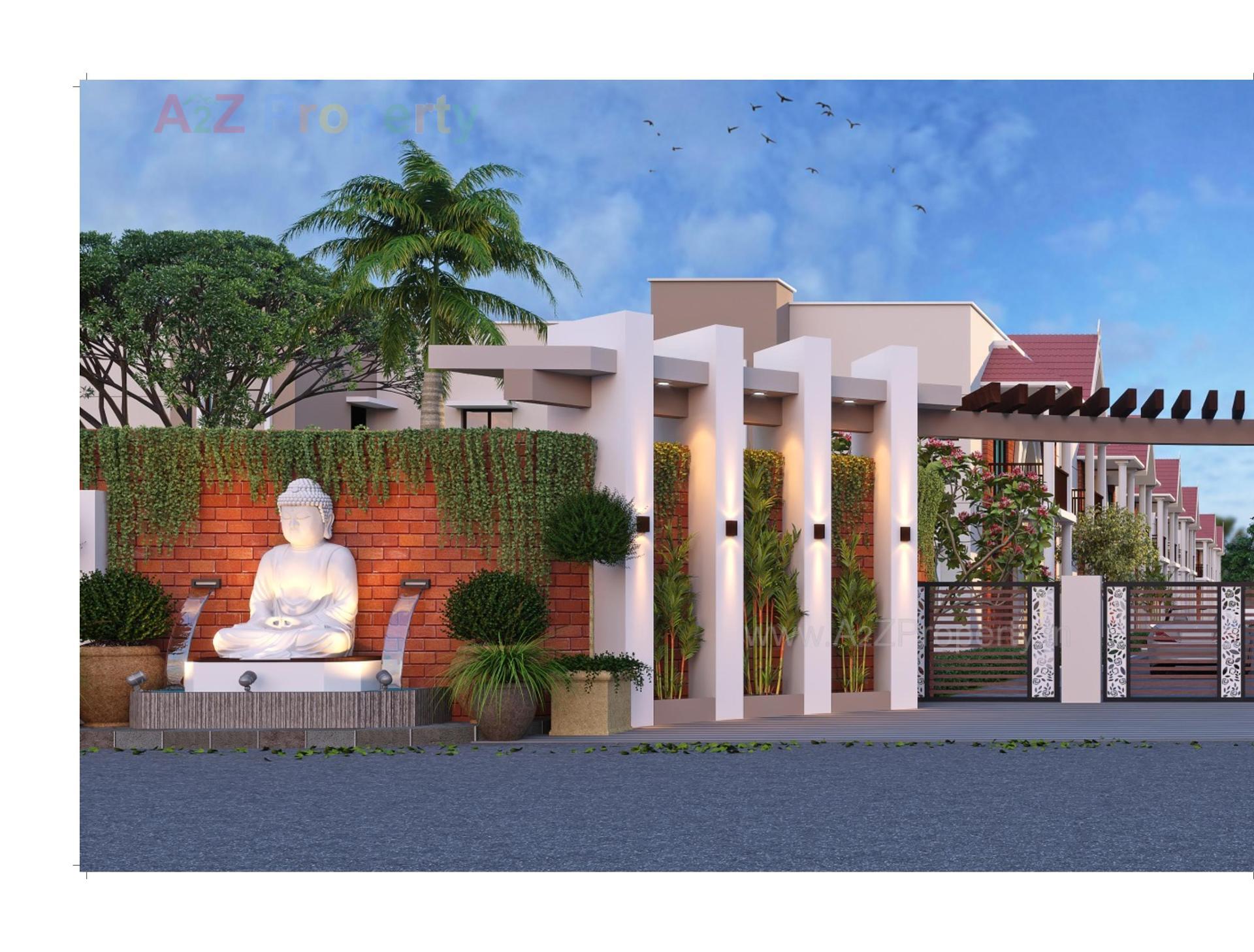 3D Elevation of real estate project Chitrakut Bungalows located at Banaskantha, Banaskantha, Gujarat