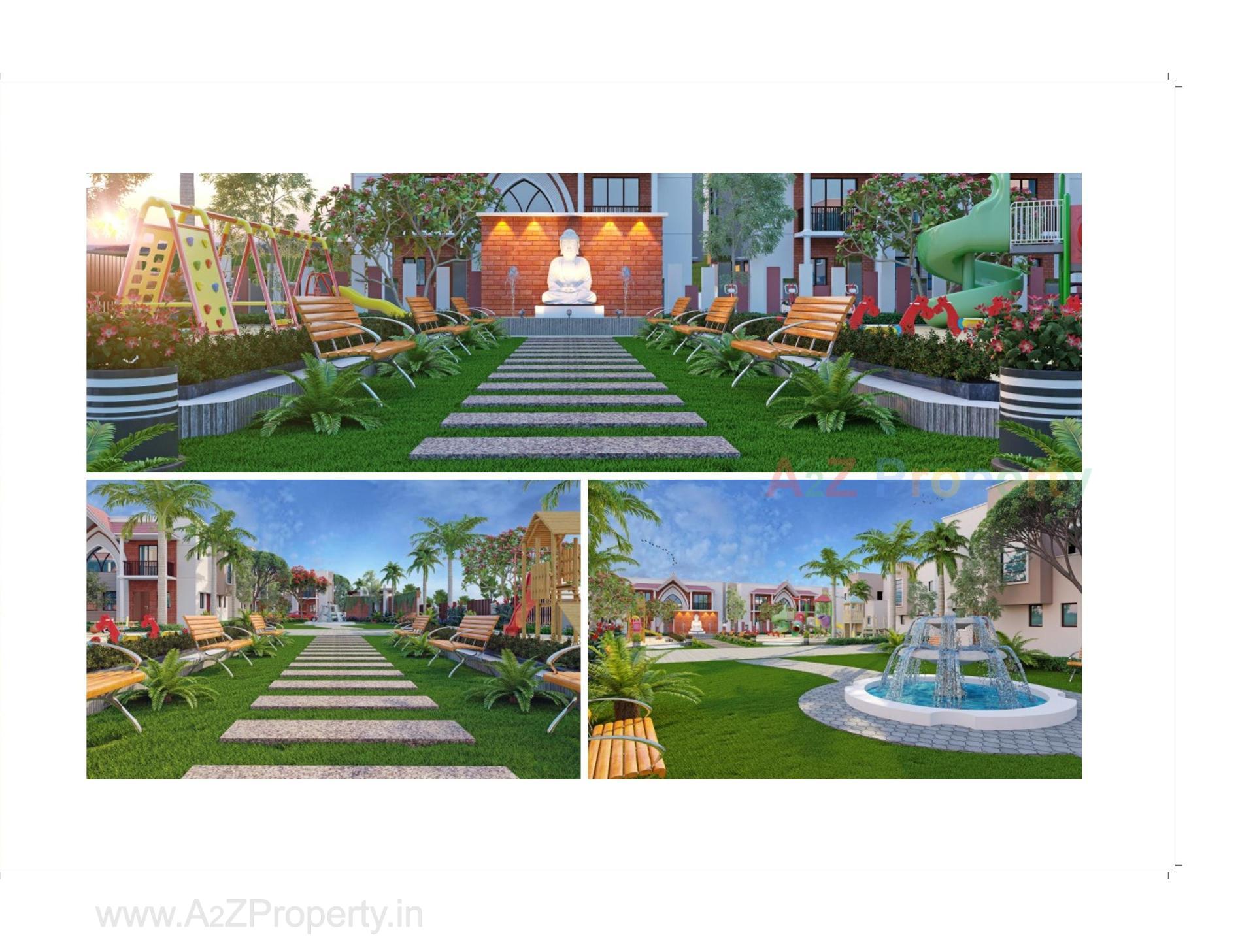 3D Elevation of real estate project Chitrakut Bungalows located at Banaskantha, Banaskantha, Gujarat