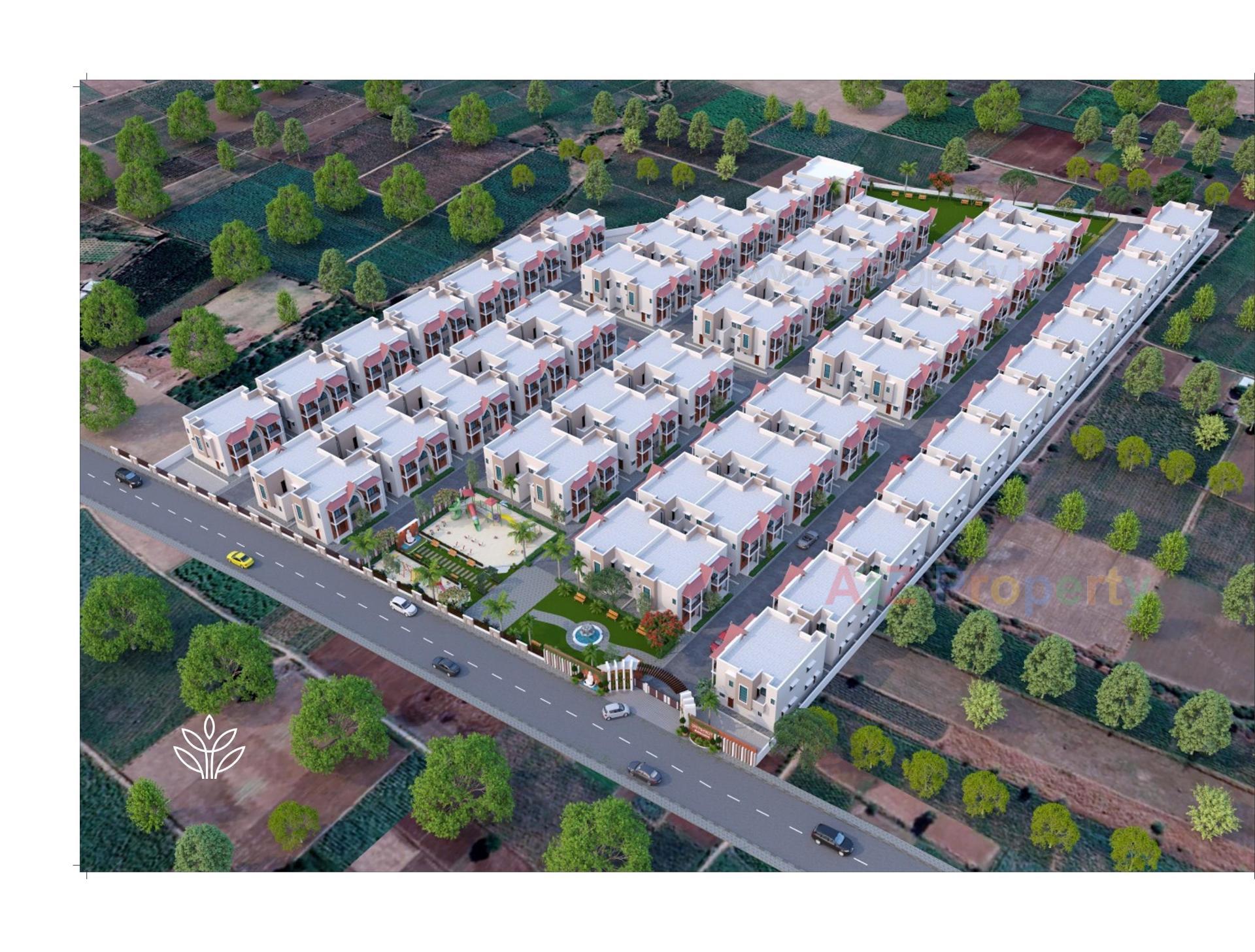 3D Elevation of real estate project Chitrakut Bungalows located at Banaskantha, Banaskantha, Gujarat