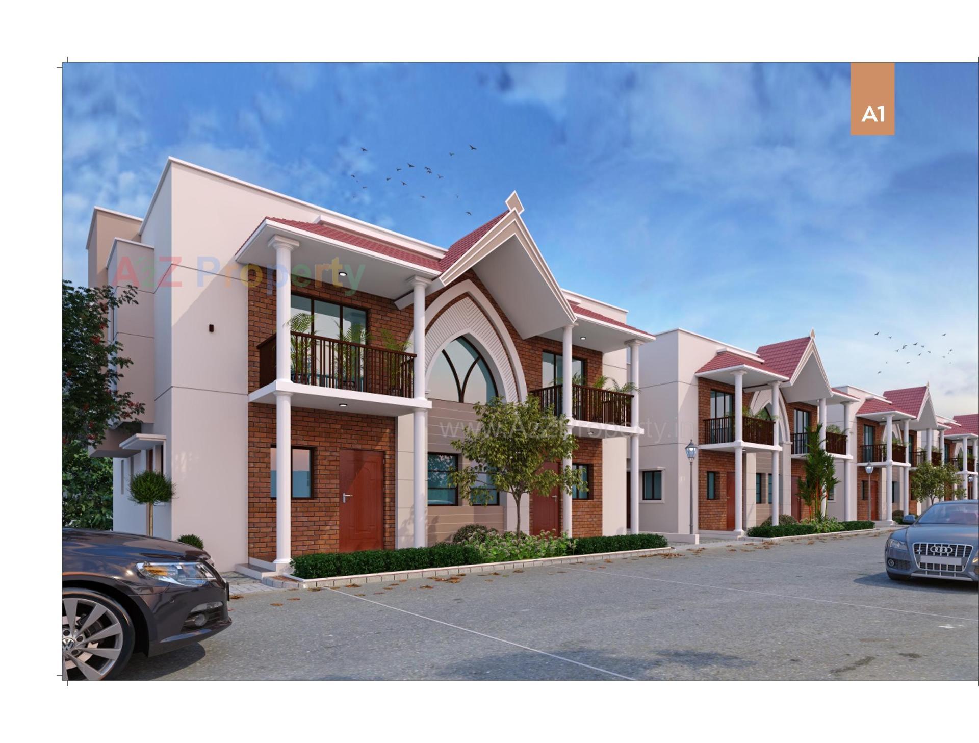 3D Elevation of real estate project Chitrakut Bungalows located at Banaskantha, Banaskantha, Gujarat