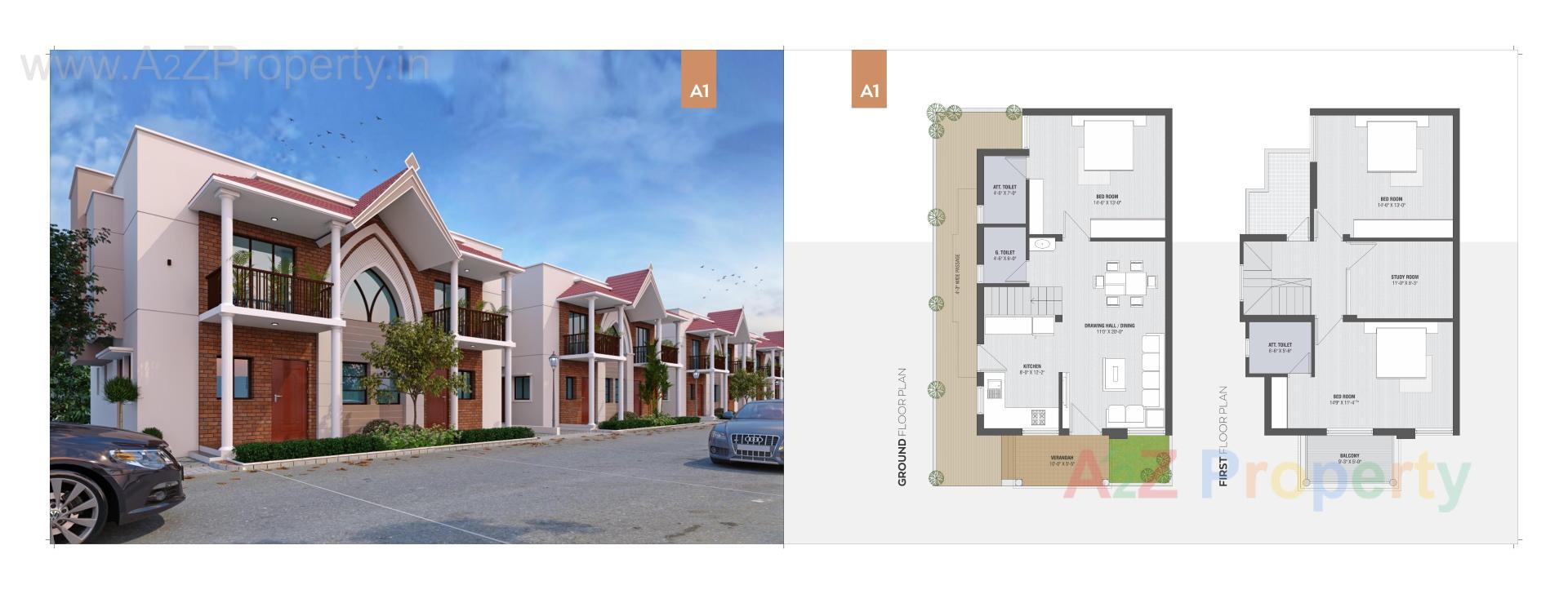 Layout of real estate project Chitrakut Bungalows located at Banaskantha, Banaskantha, Gujarat