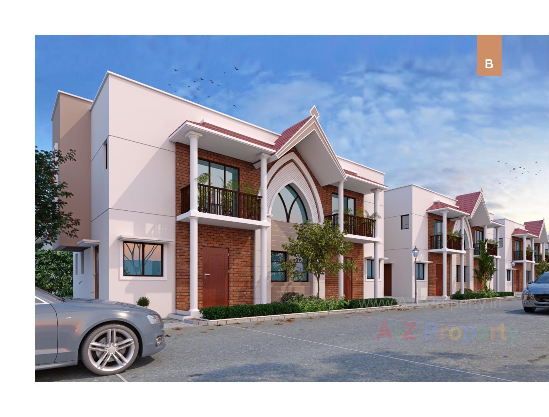 3D Elevation of real estate project Chitrakut Bungalows located at Banaskantha, Banaskantha, Gujarat